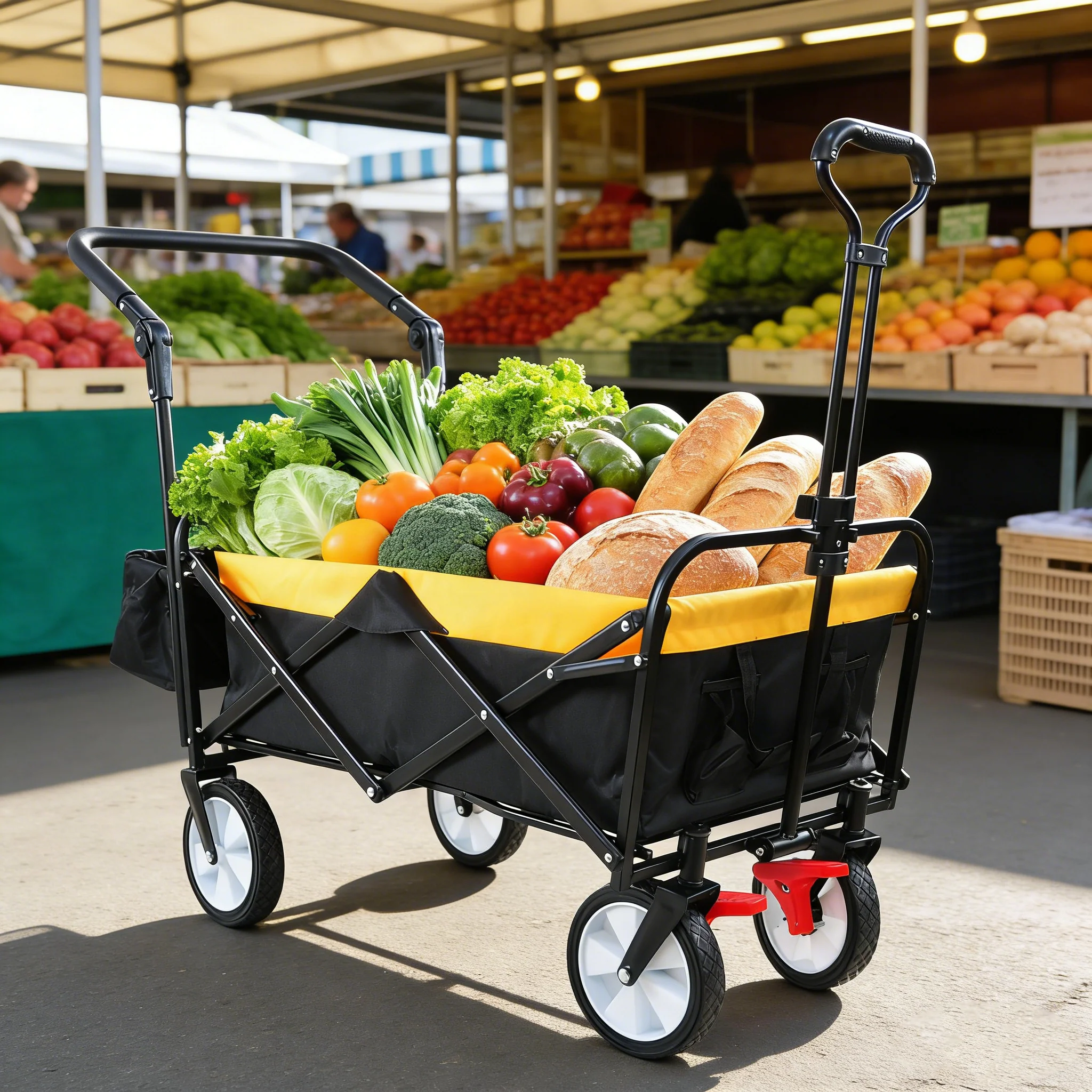 Folding Wagon Collapsible Outdoor Utility Wagon - Image 9