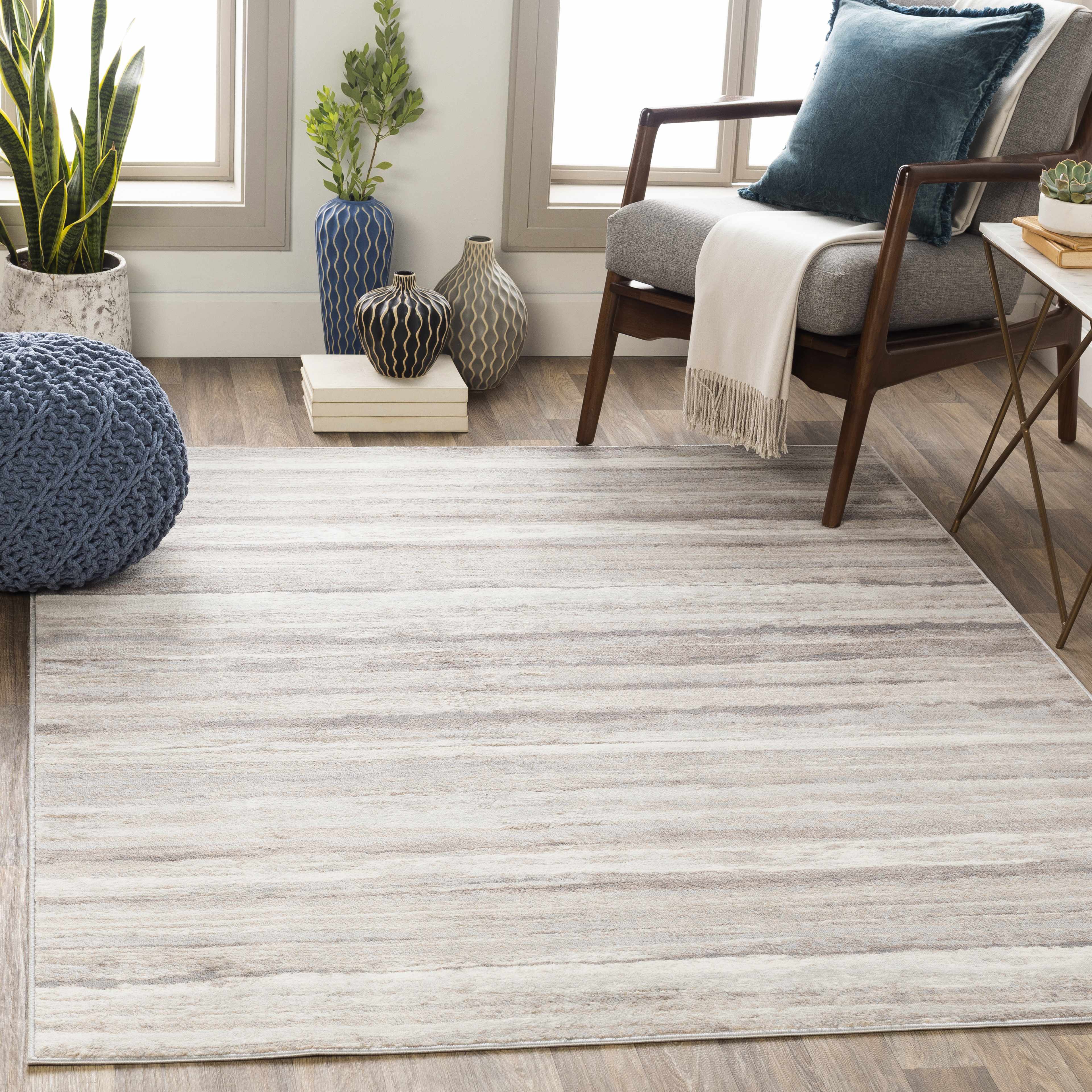 Fombell Abstract Striped Area Rug - Image 2