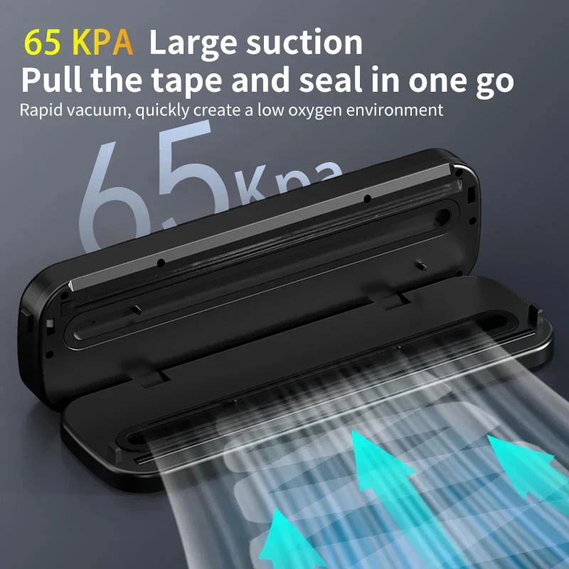 Food Vacuum Sealer Machine Wet Dry Modes with UV and Built-in Cutter for Storage - Image 4