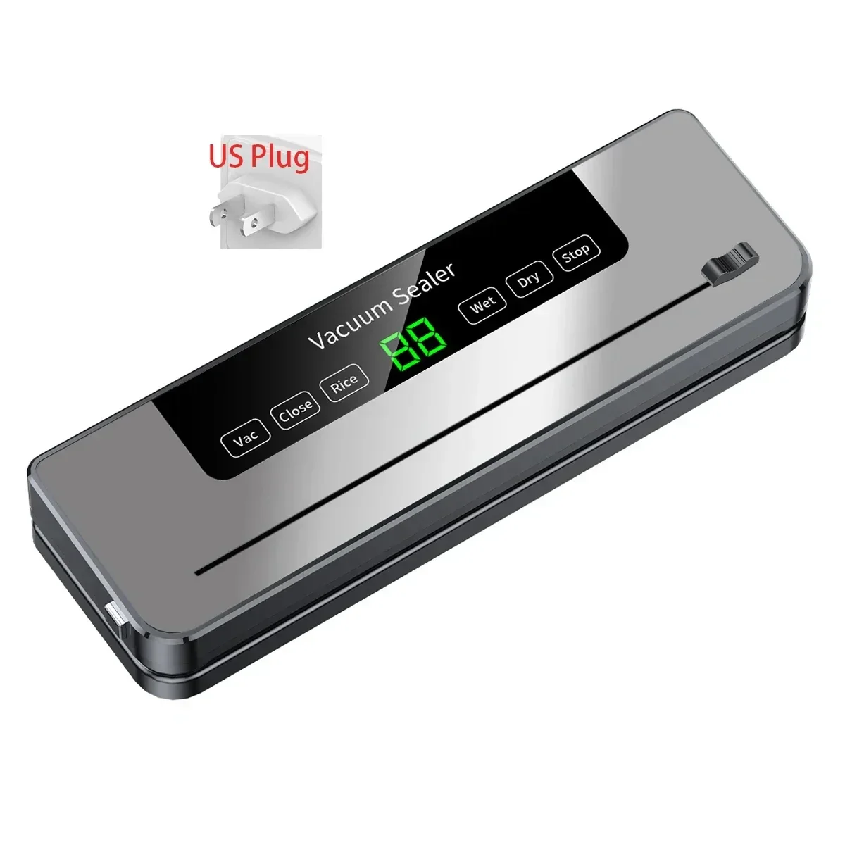 Food Vacuum Sealer Machine Wet Dry Modes with UV and Built-in Cutter for Storage - Image 7