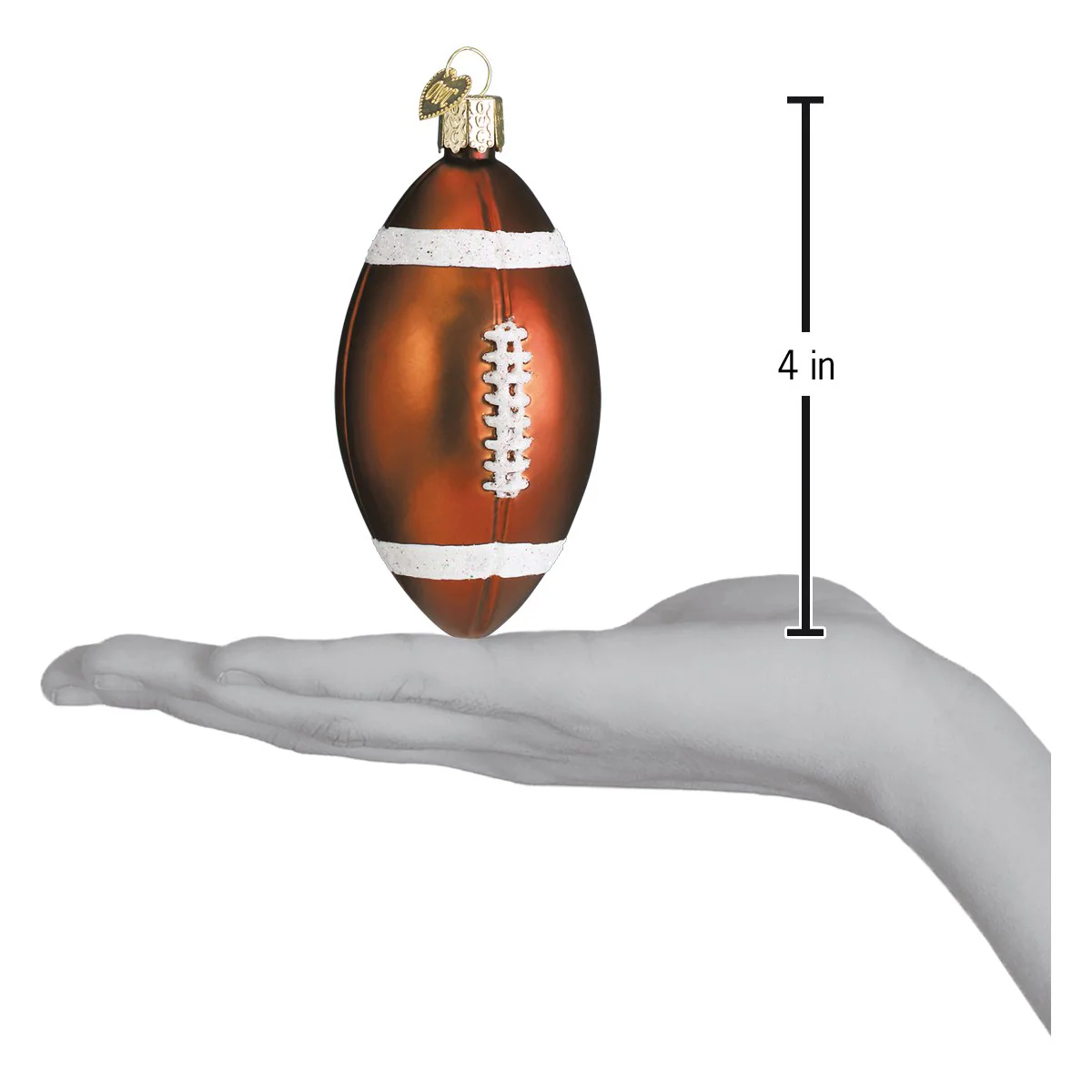Football Glass Ornament by Old World Christmas - Image 4