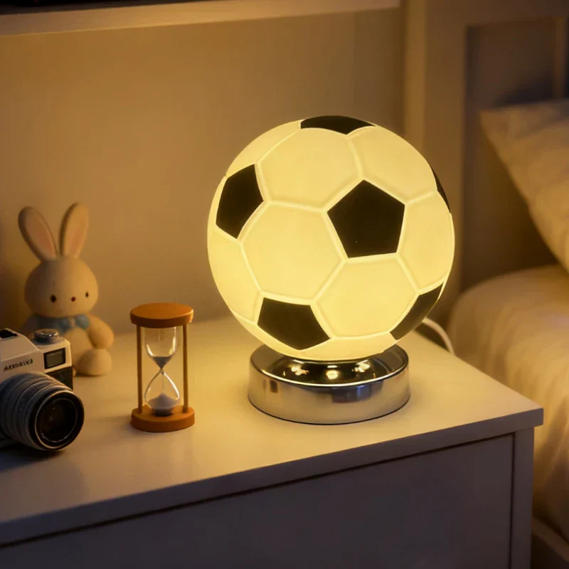 Football Table Lamp LED Desk Light Sports Bedroom Nightstand Home Decor - Image 4