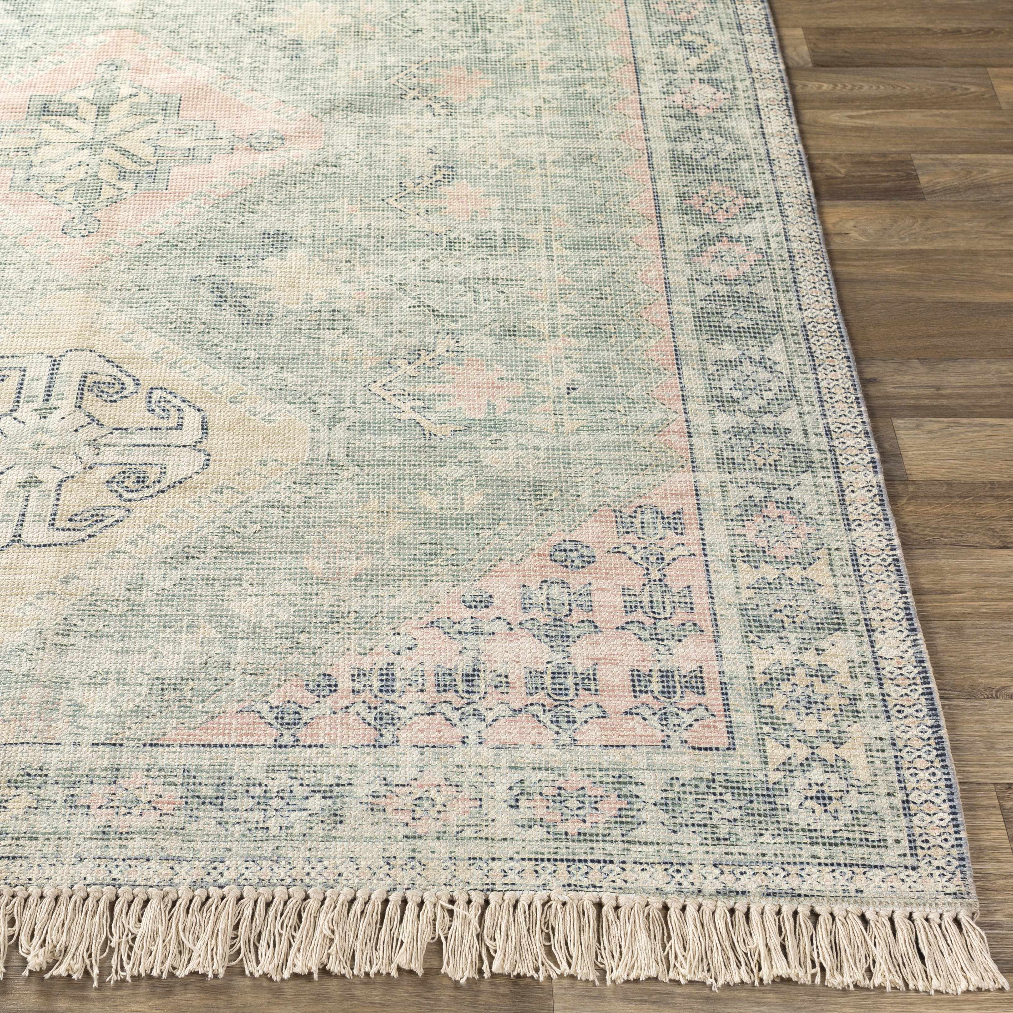 Foraker Sage Green Cotton Rug - Image 10
