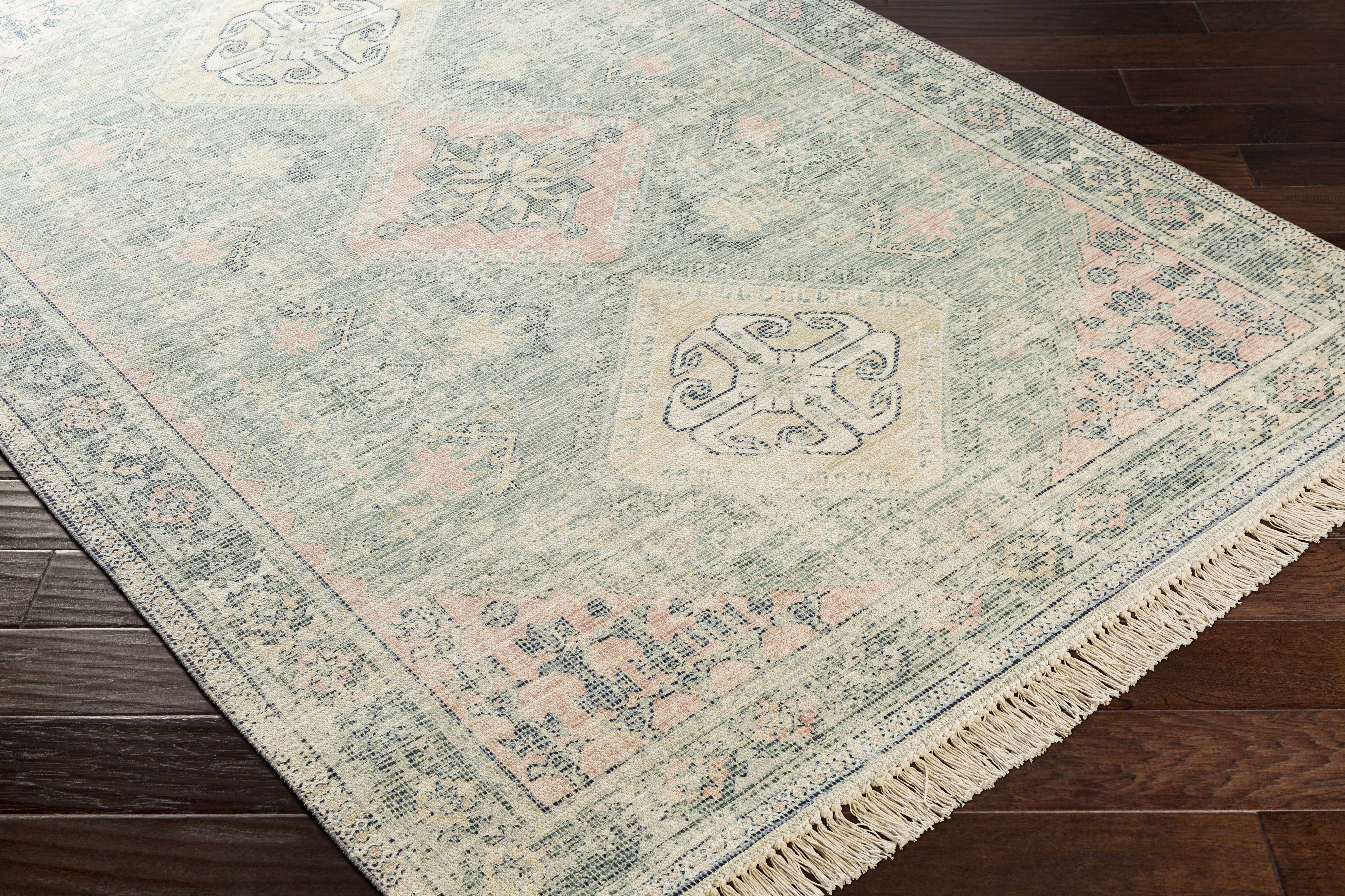 Foraker Sage Green Cotton Rug - Image 9