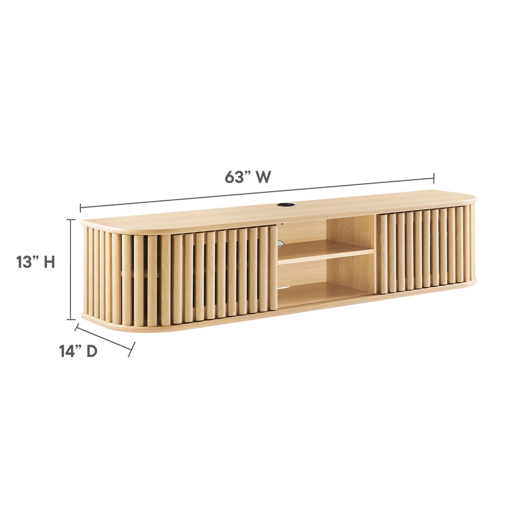 Fortitude 63" Wall-Mounted TV Stand by Modway - Image 13