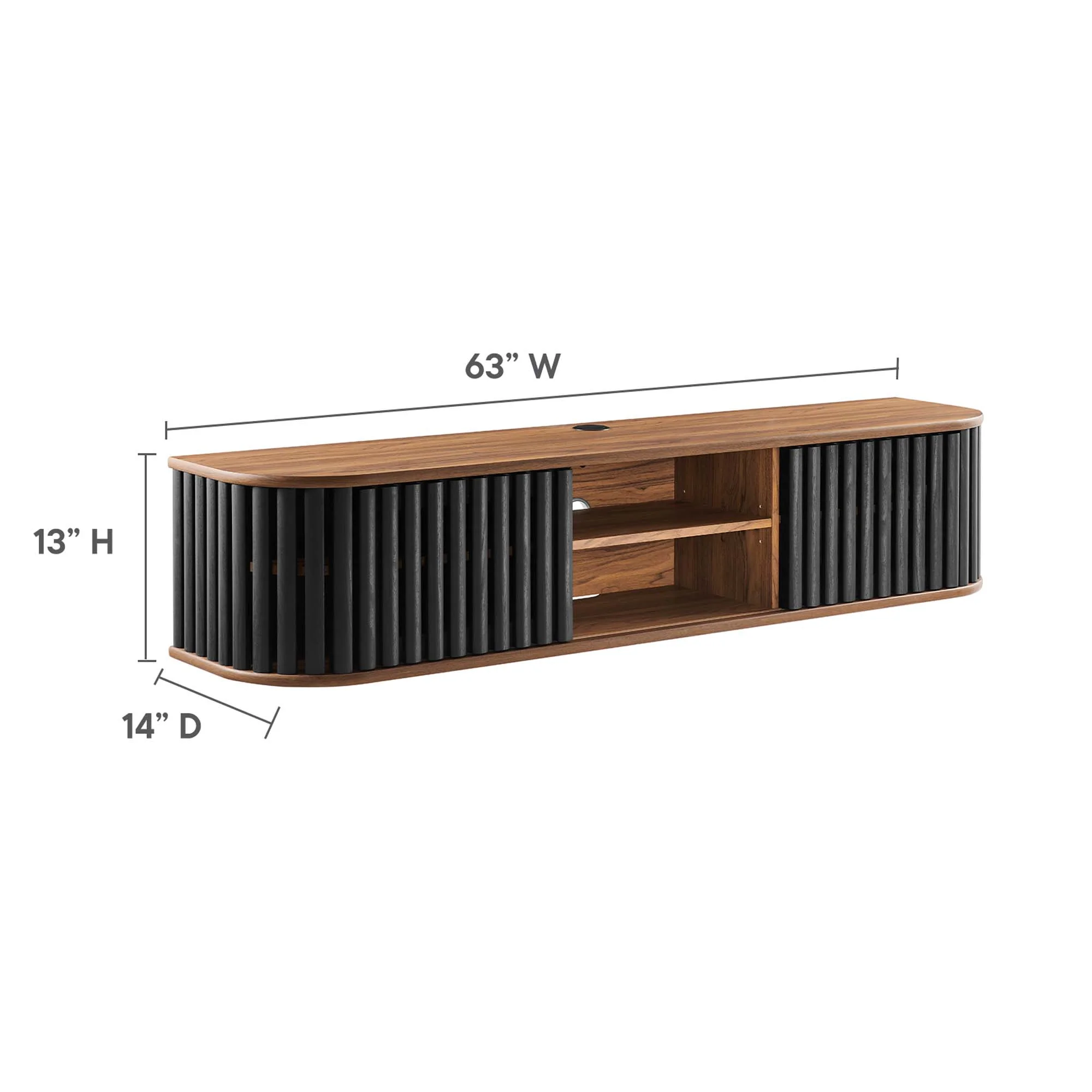 Fortitude 63" Wall-Mounted TV Stand by Modway - Image 2