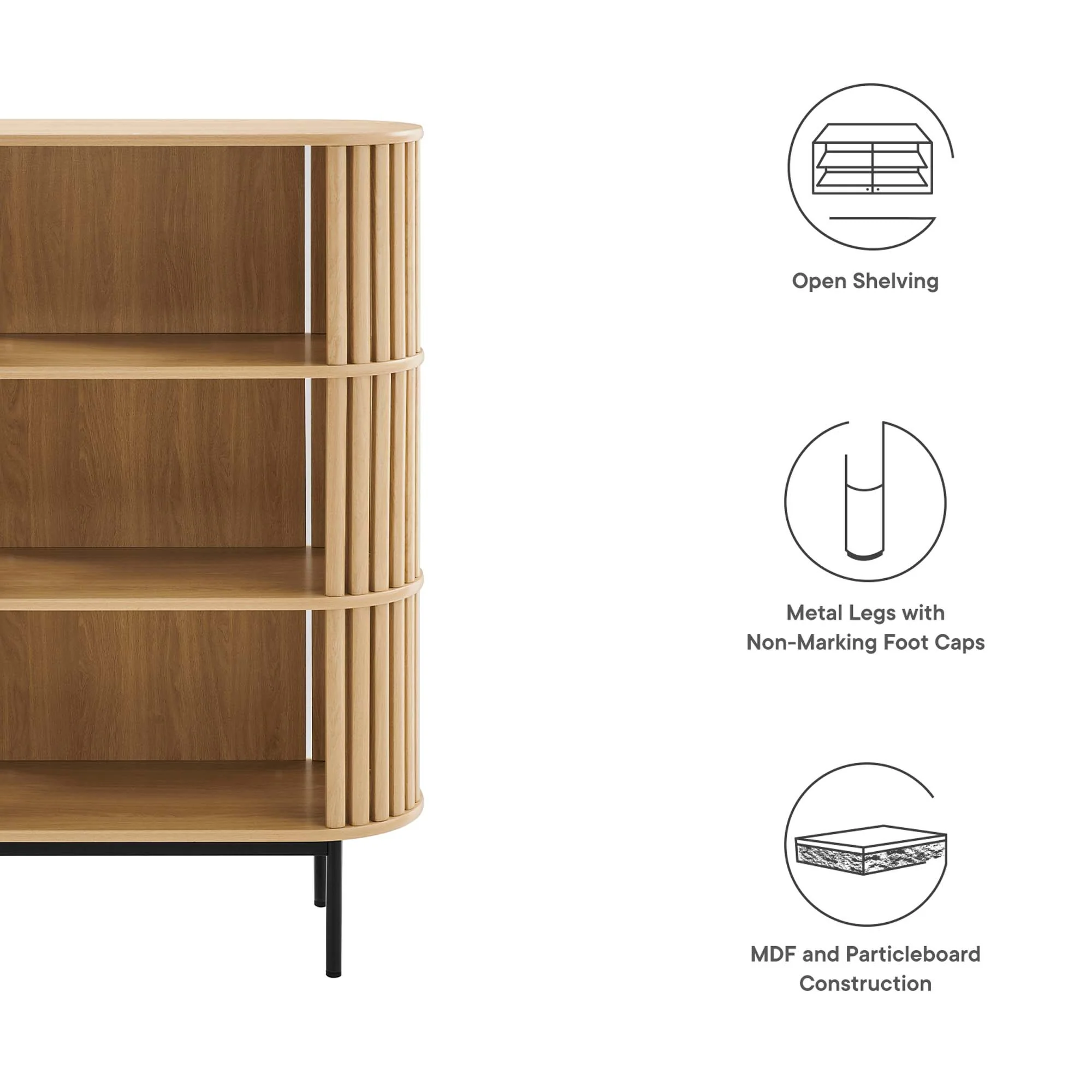 Fortitude Three Tier Display Cabinet by Modway - Image 13