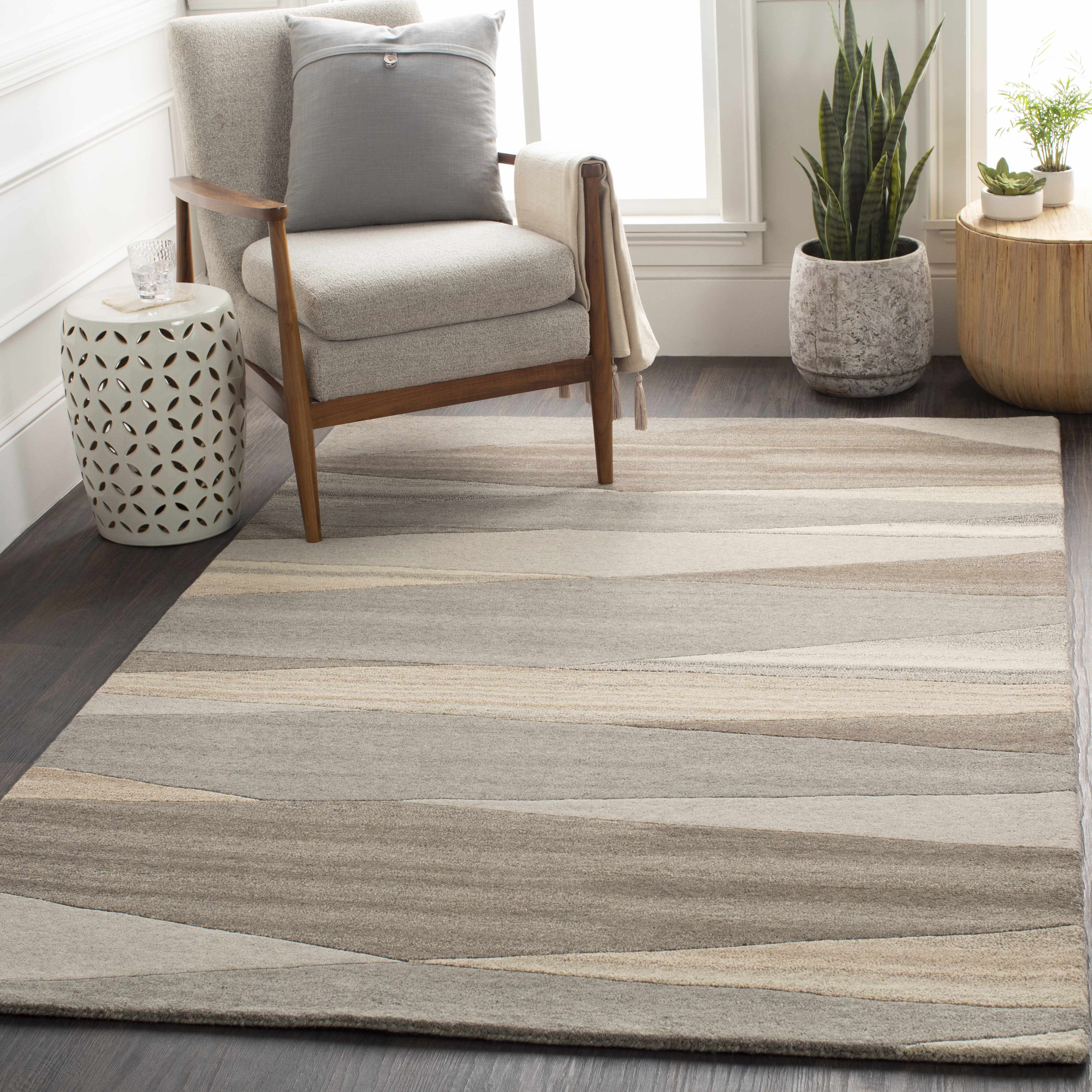 Forum Taupe Modern Wool Rug - Image 2