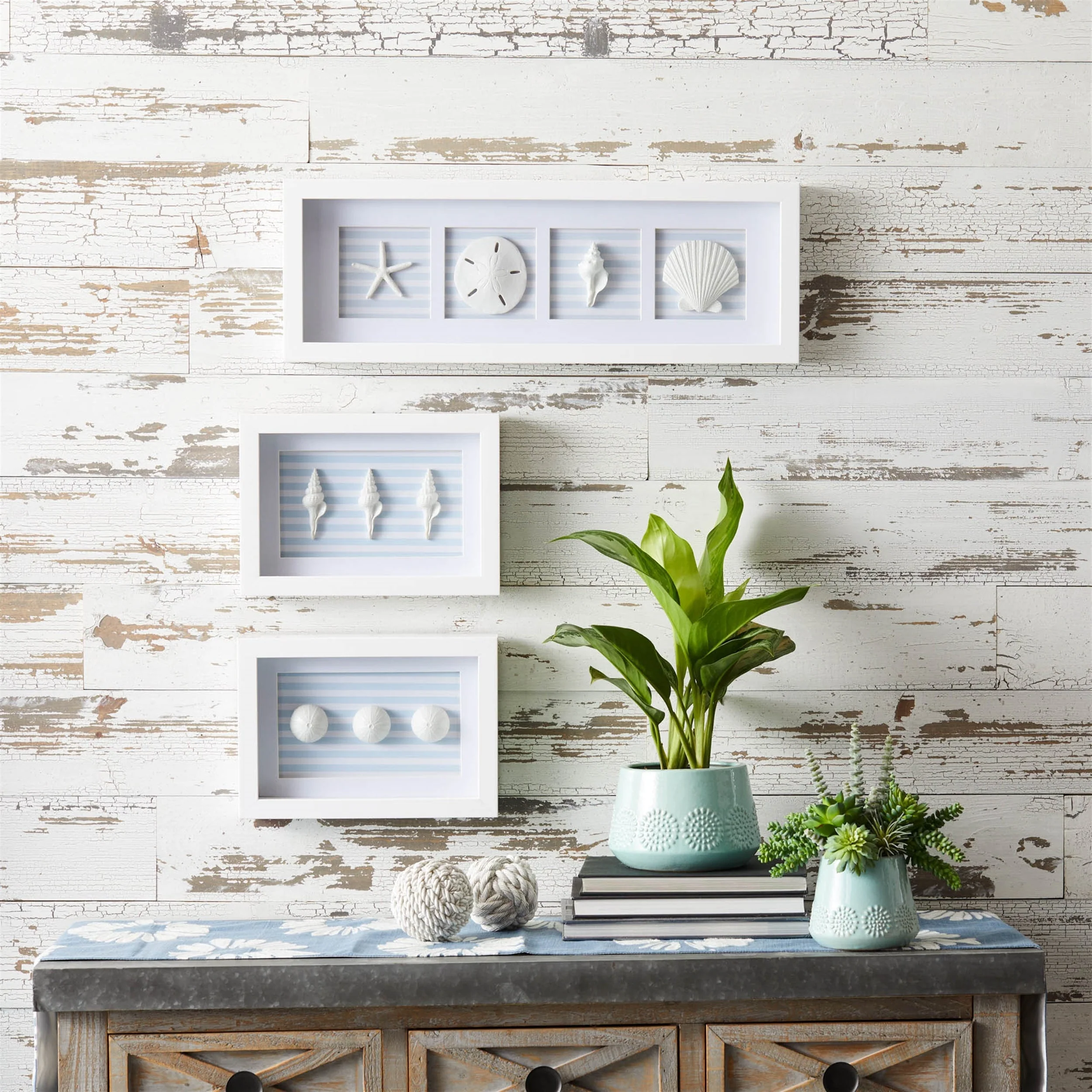 Framed Beach Wall Plaque Set of 3 - Image 2