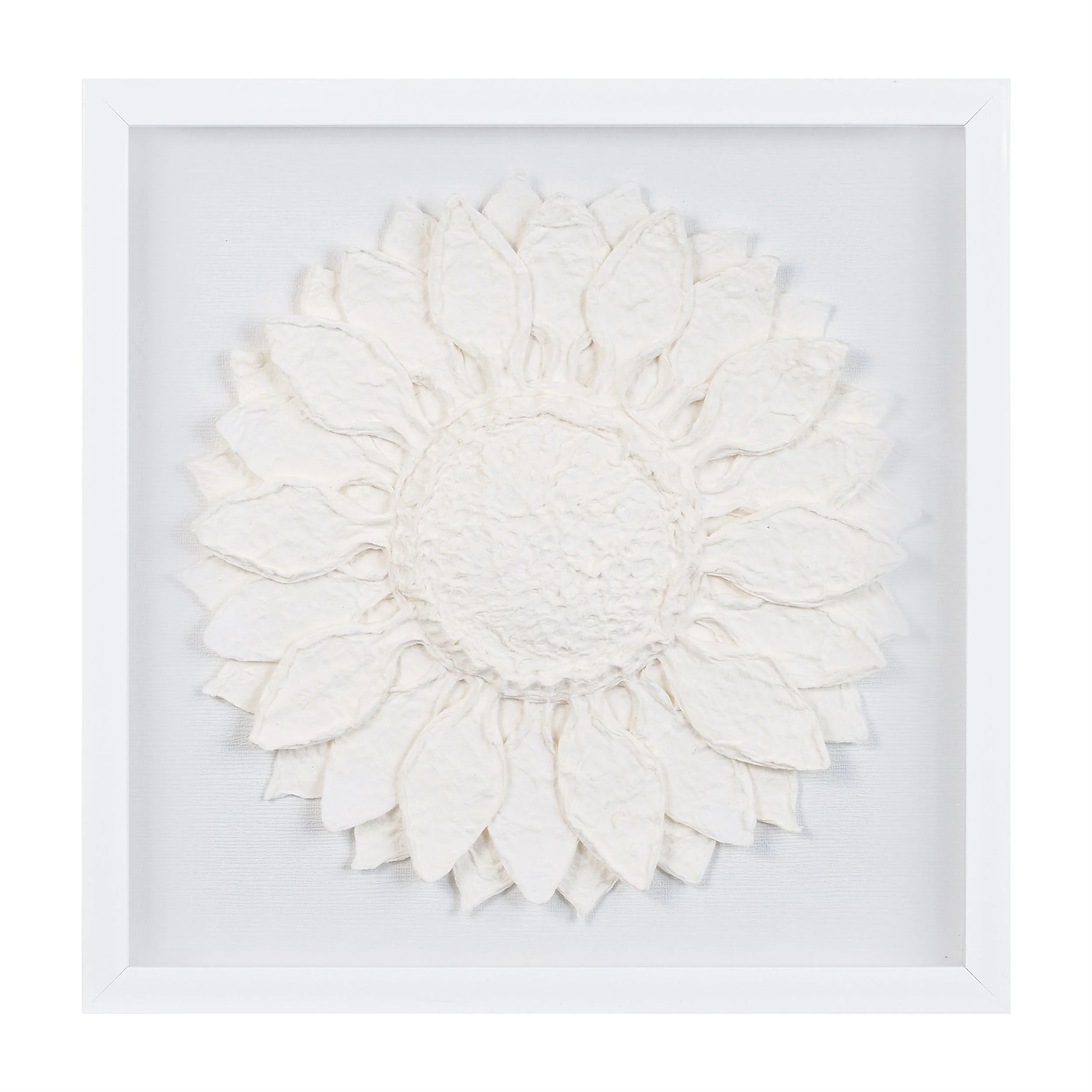 Framed floral wall plaque under glass (set of 2) - Image 3