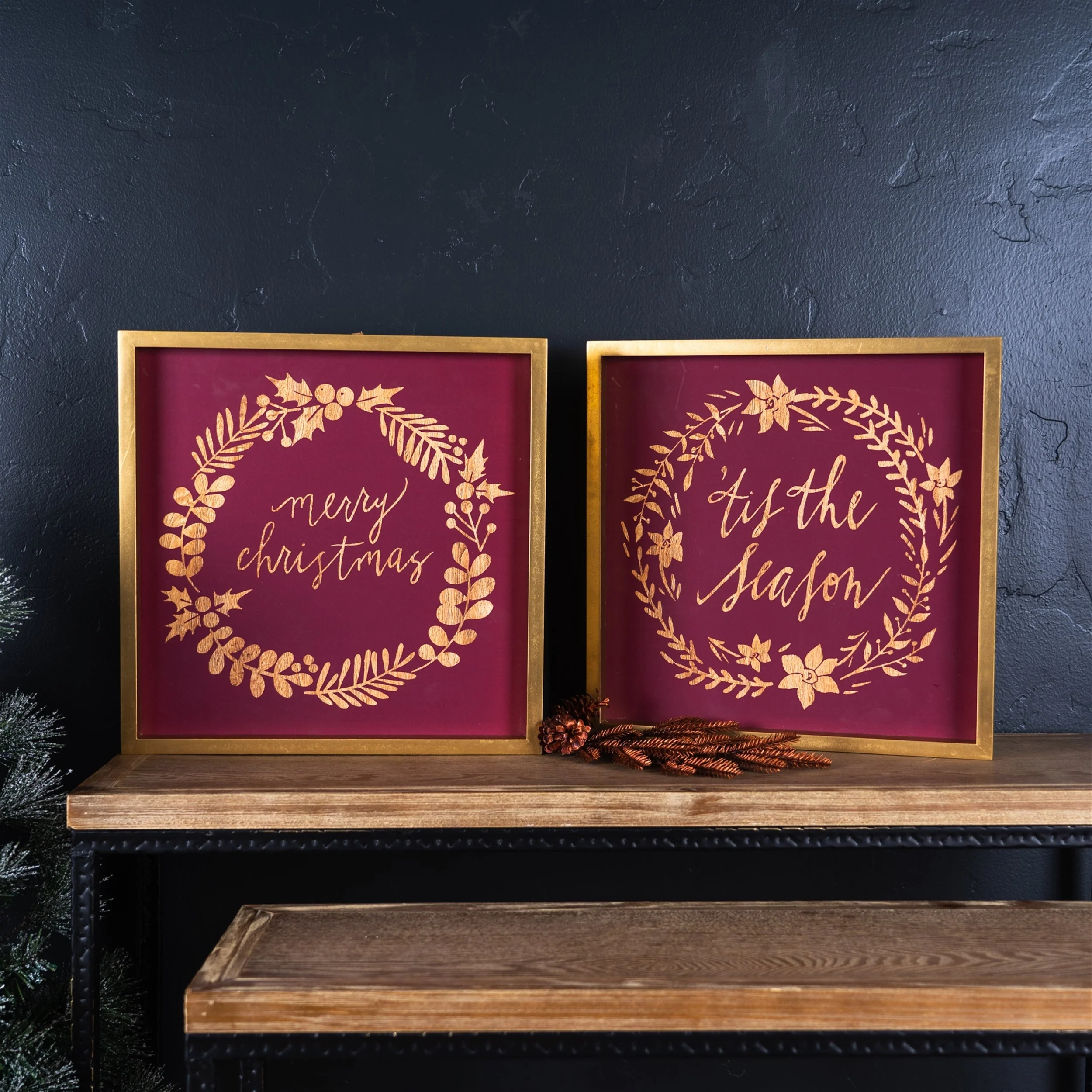 Framed Holiday Sentiment Sign (Set of 2) - Image 4