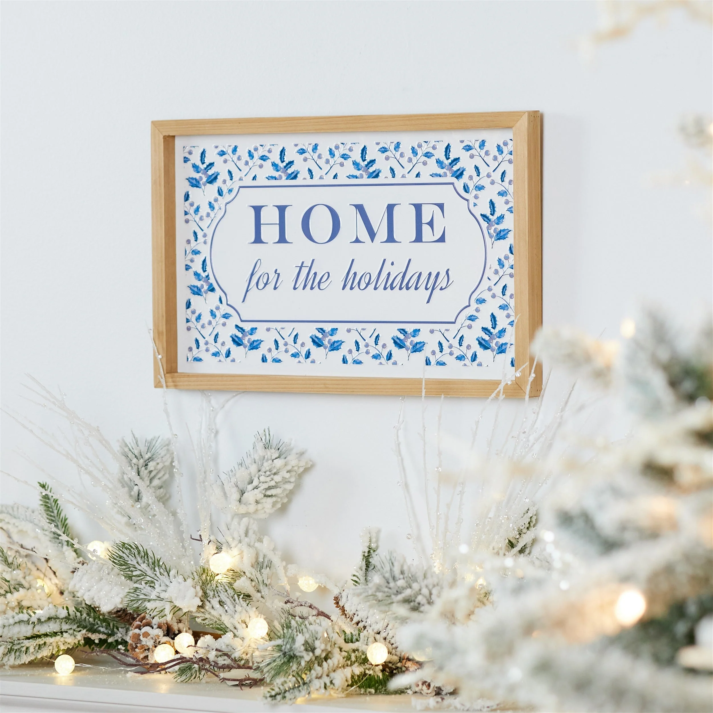 Framed Home for the Holidays Sign 15.5"L - Image 2
