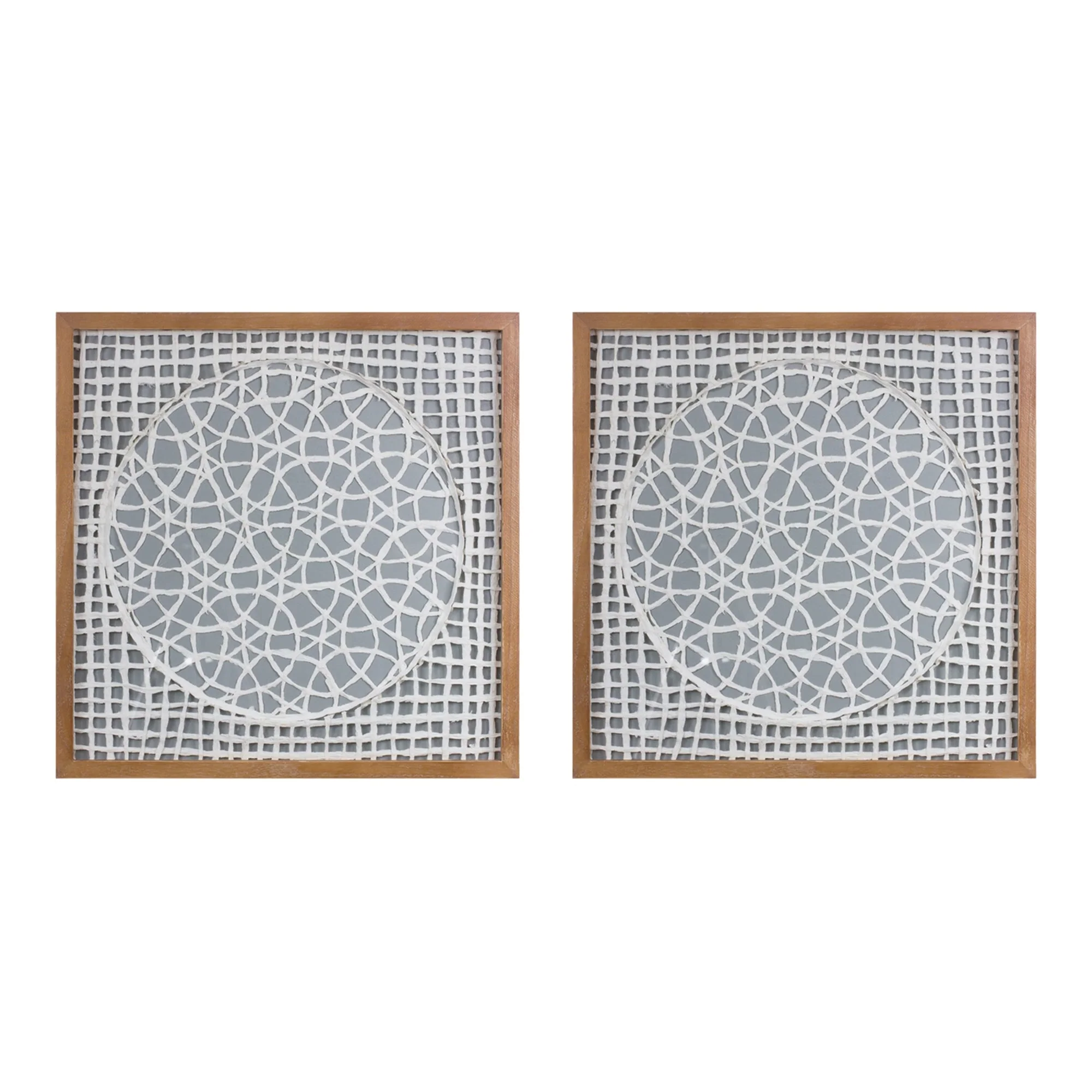 Framed Paper Mache Wall Art 19.5" SQ - Image 2