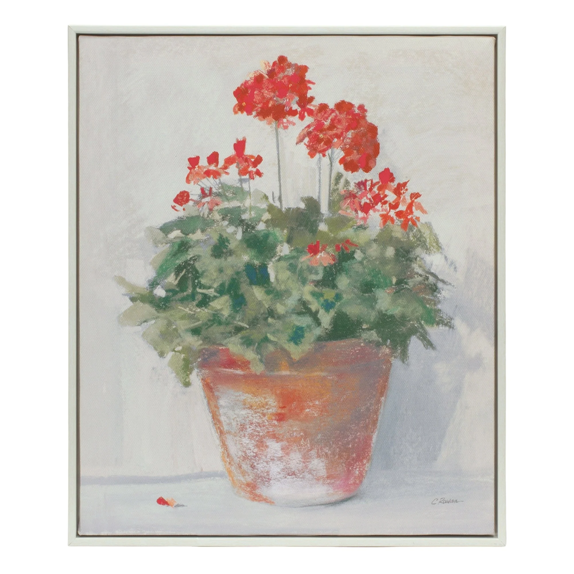 Framed Potted Geranium Print (Set of 2) - Image 2