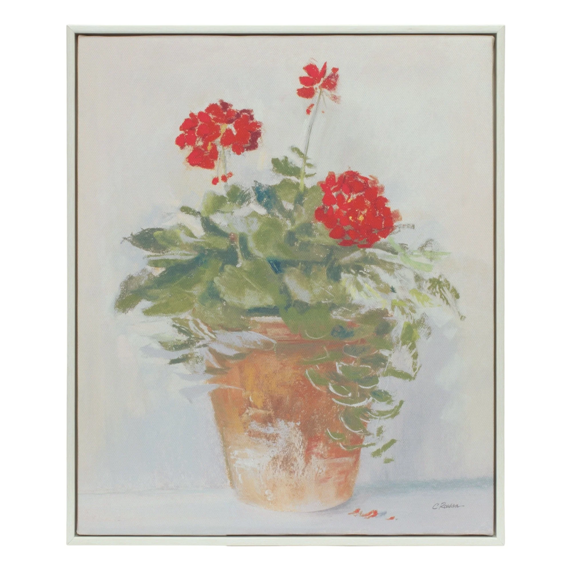 Framed Potted Geranium Print (Set of 2) - Image 3
