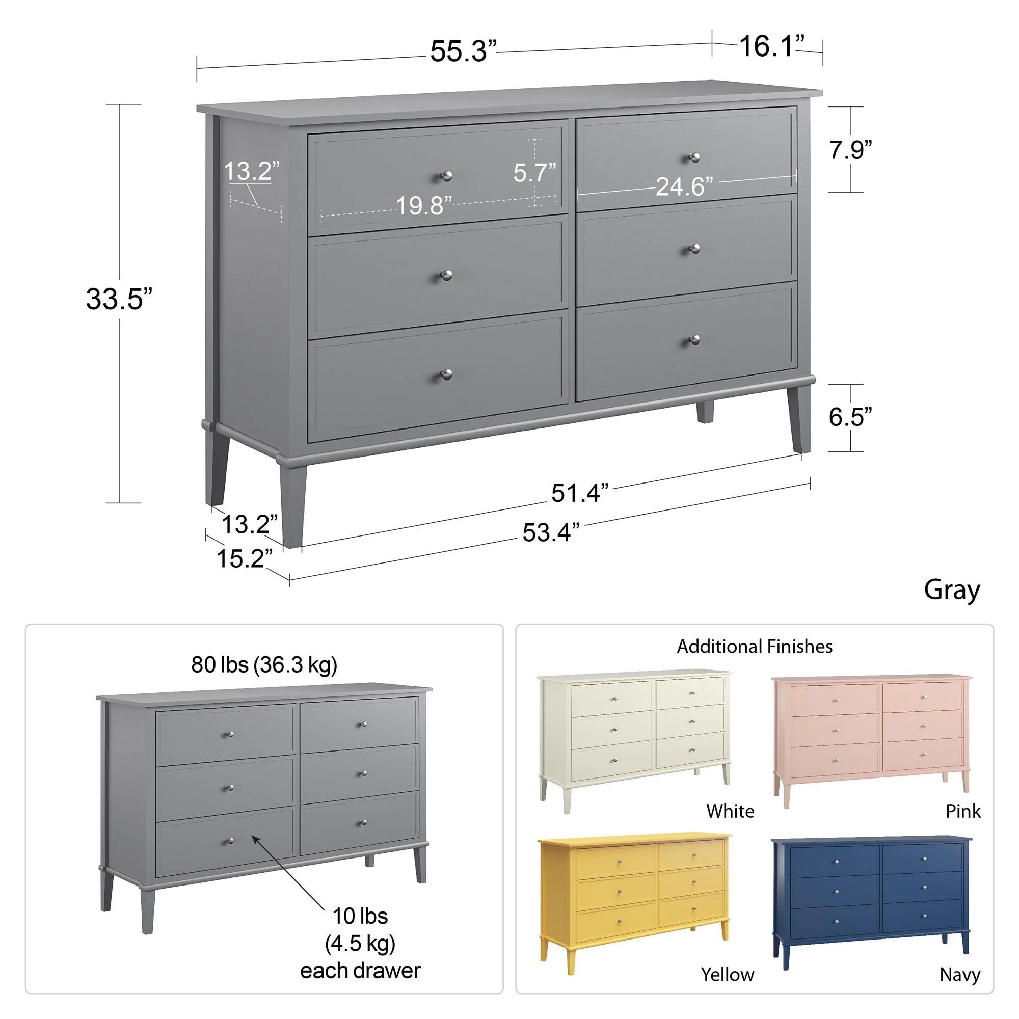 Franklin - 6 Drawer Dresser - Image 3