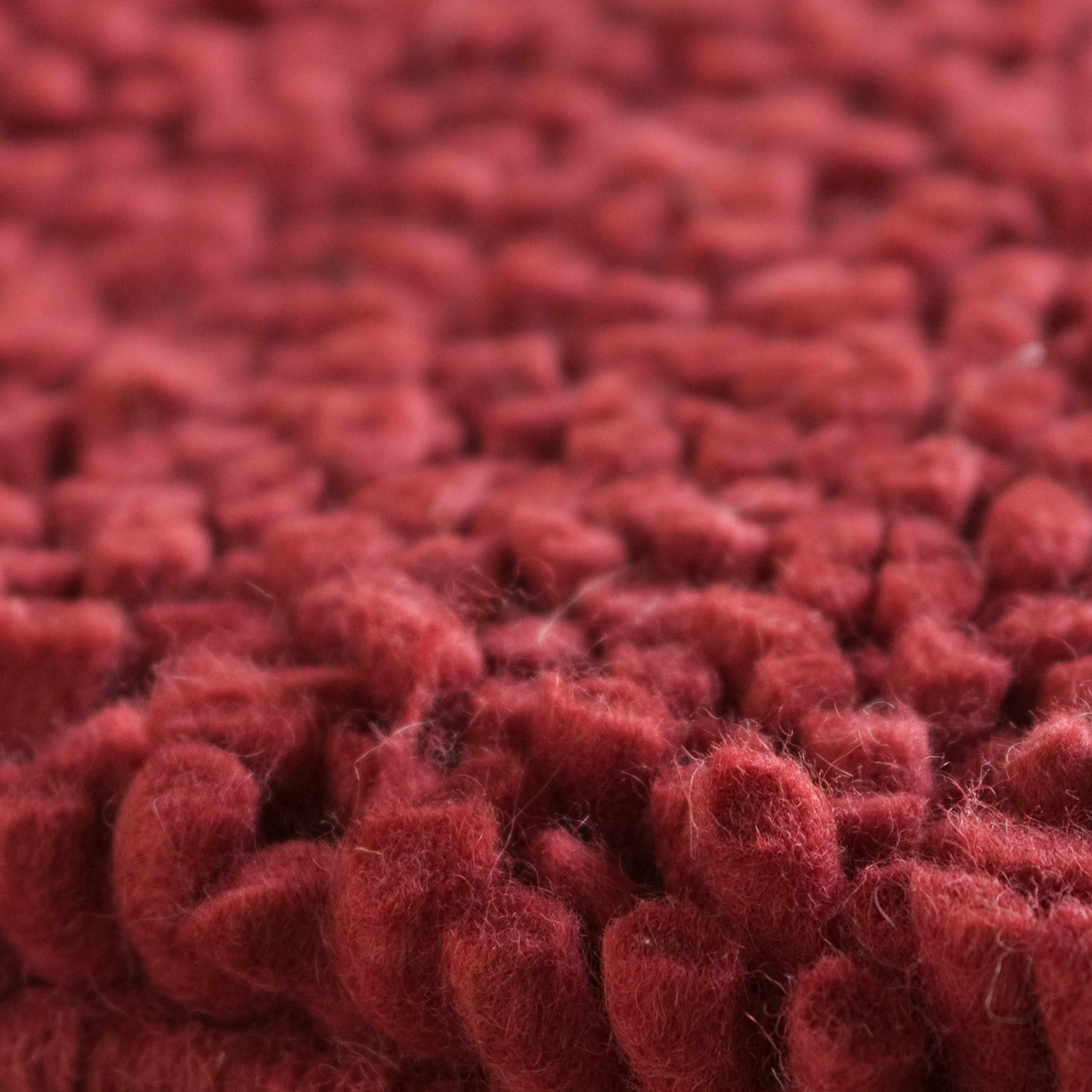 Frederika Solid Dark Red Wool Shag Rug - Clearance - Image 3