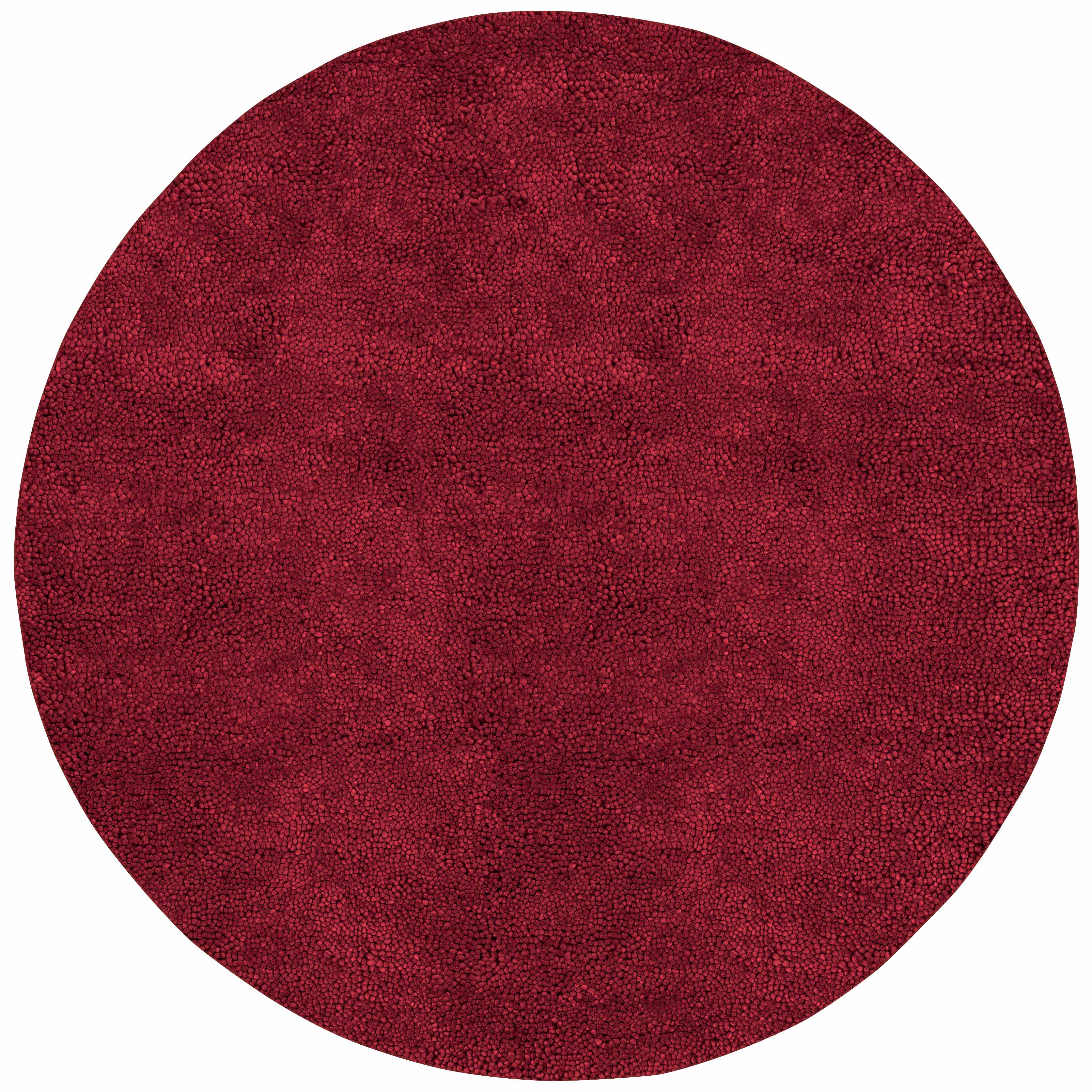Frederika Solid Dark Red Wool Shag Rug - Clearance - Image 7