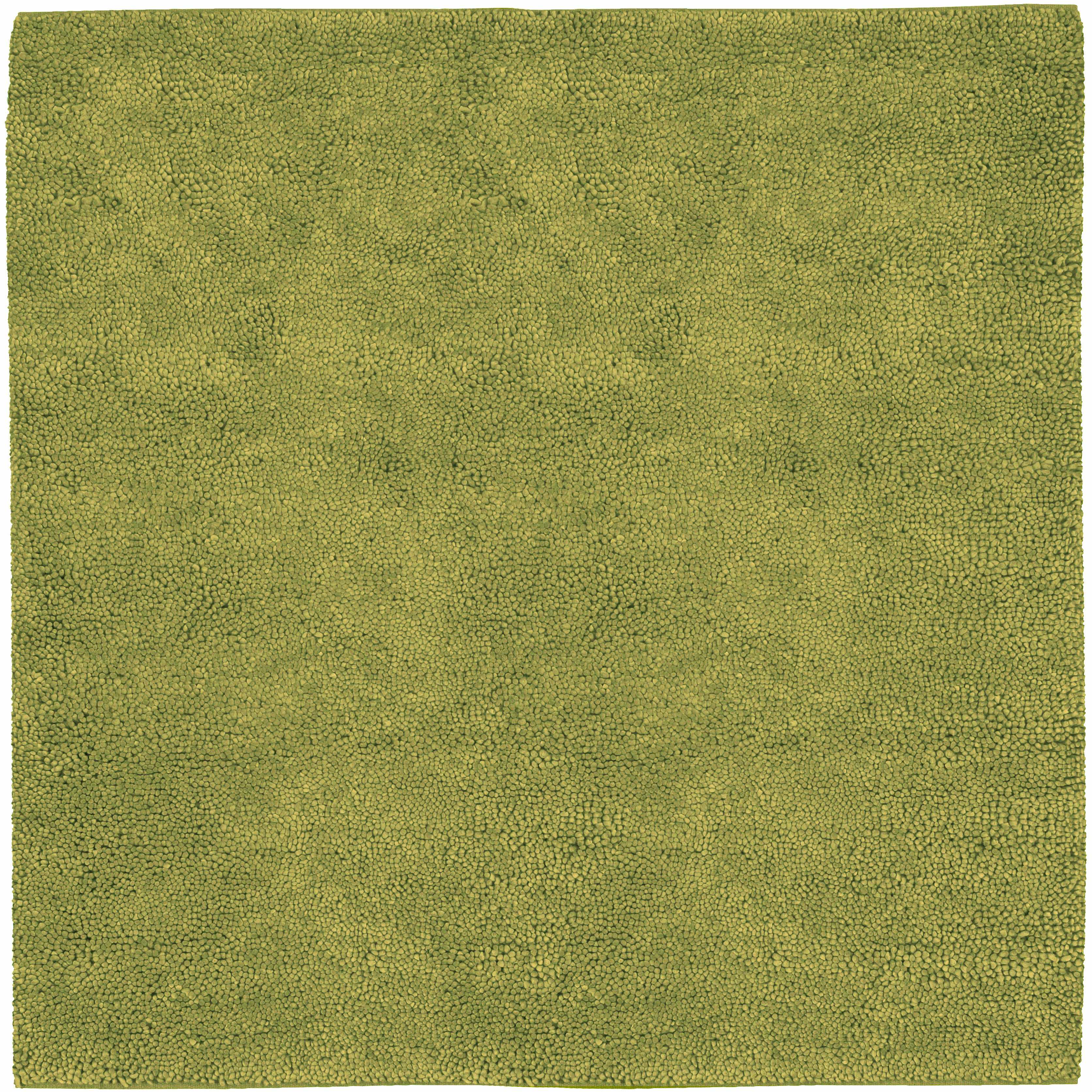 Frederika Solid Olive Green Wool Shag Rug - Clearance - Image 9