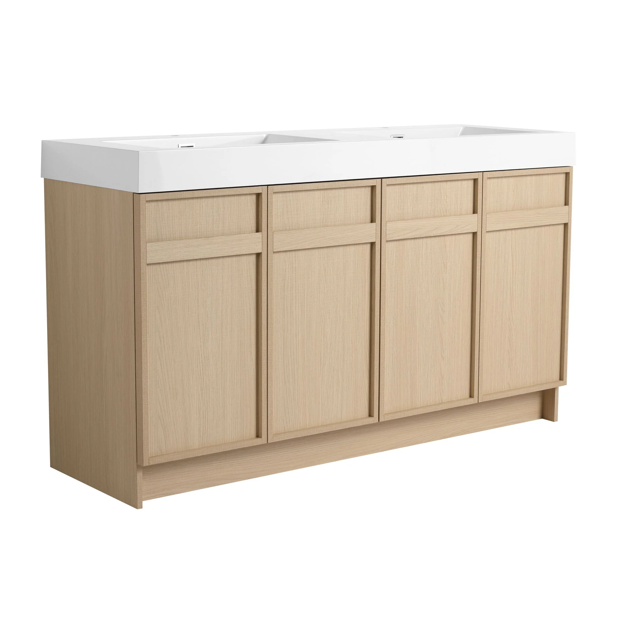 Freestanding Bathroom Vanity With Resin Sink & Soft Close Cabinet Doors - Image 4