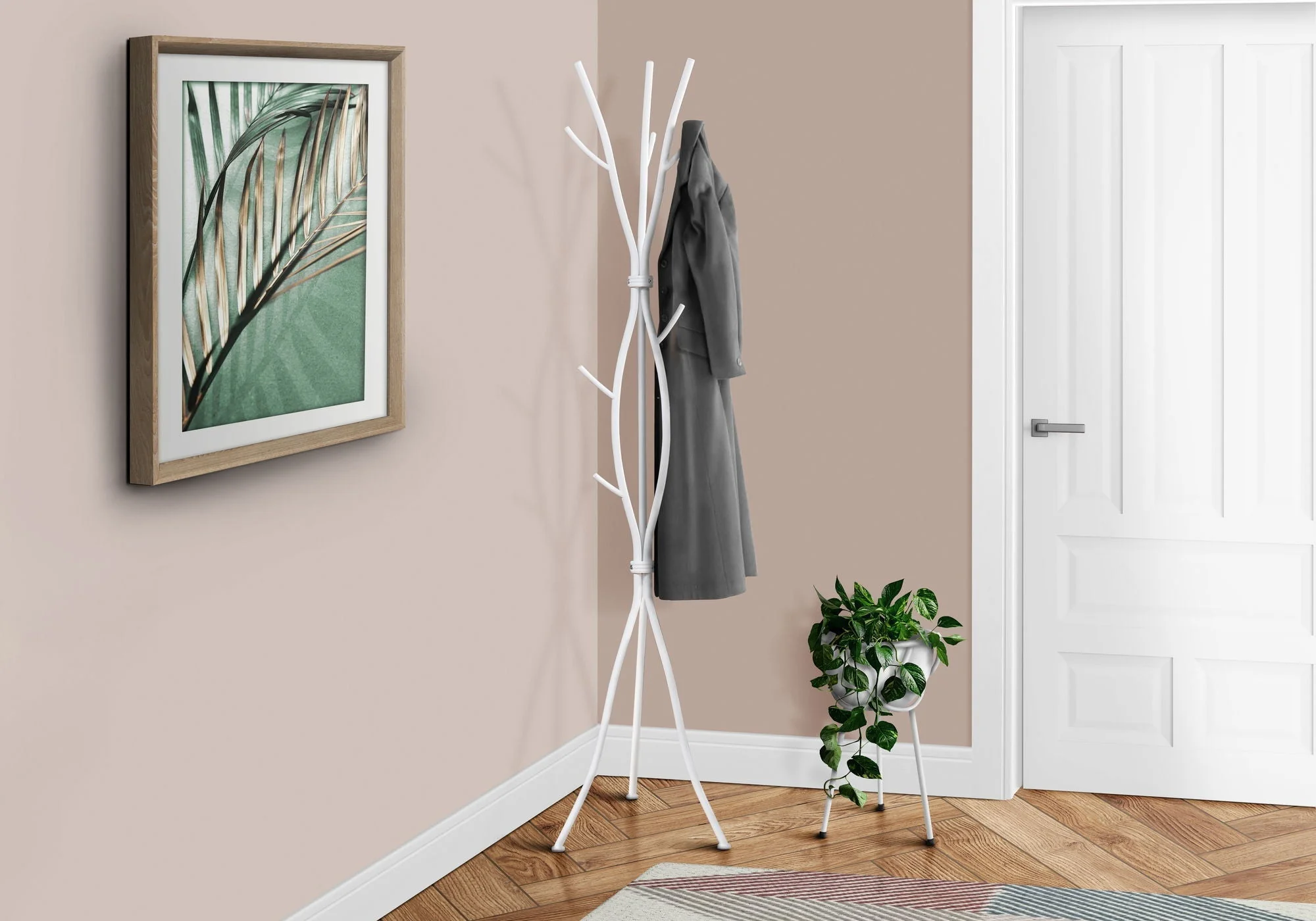Freestanding Coat Rack Hall Tree with 11 Hooks - Image 2