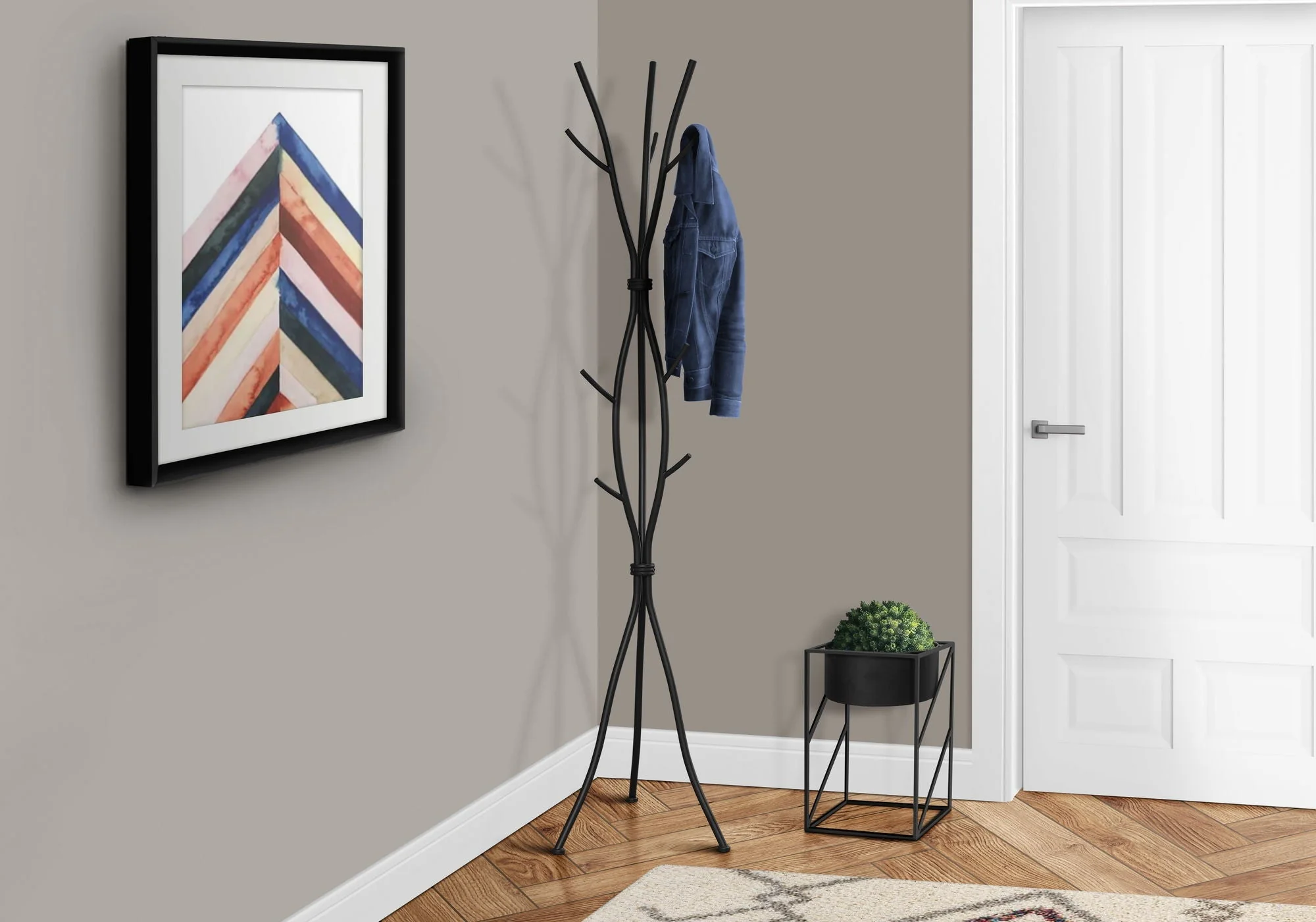 Freestanding Coat Rack Hall Tree with 11 Hooks - Image 8