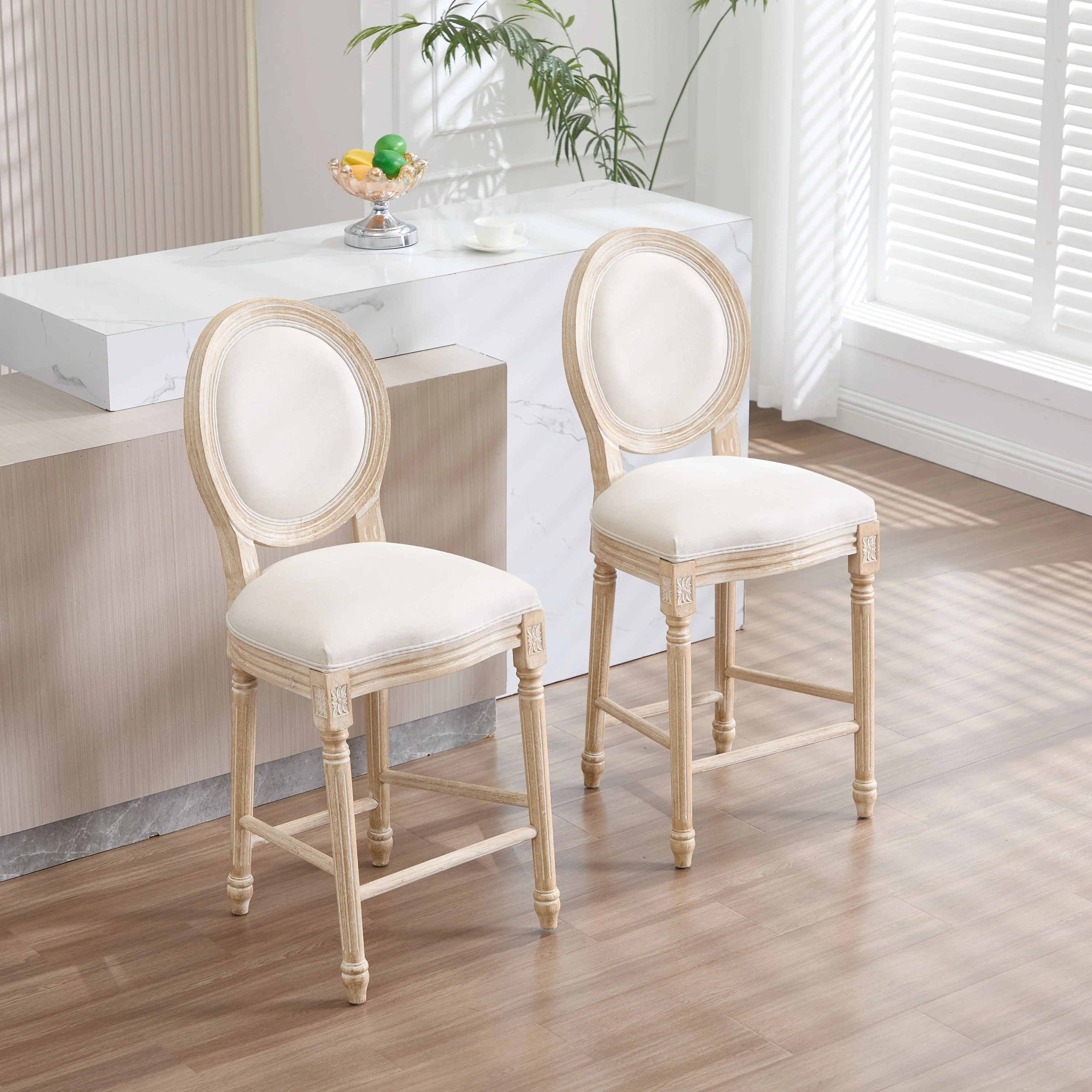 French Country 26'' Height Bar Chairs Set of 2 - Image 10