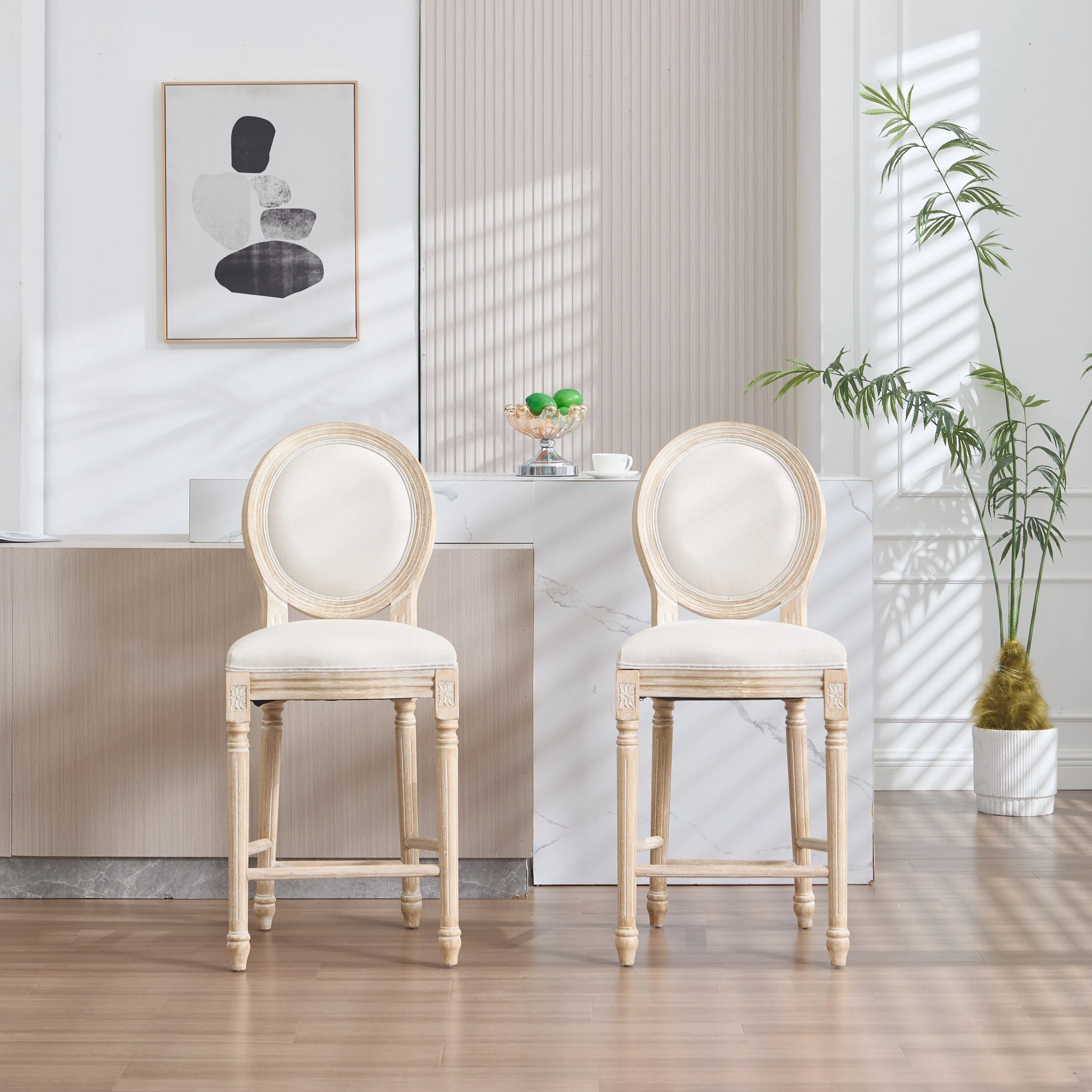 French Country 26'' Height Bar Chairs Set of 2 - Image 11