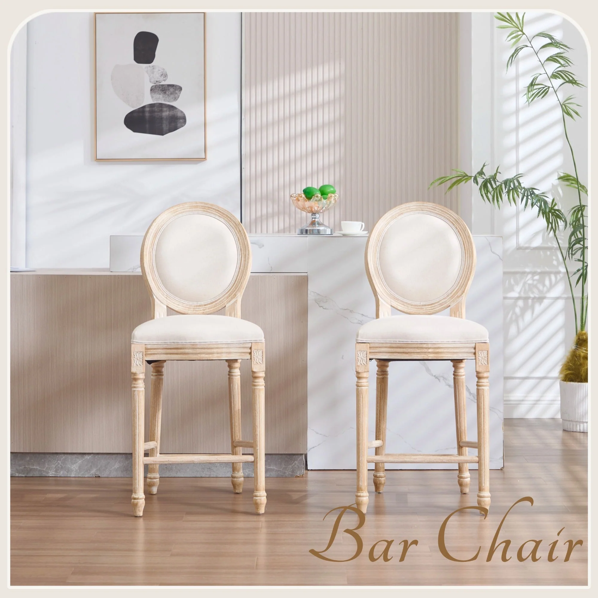 French Country 26'' Height Bar Chairs Set of 2 - Image 9