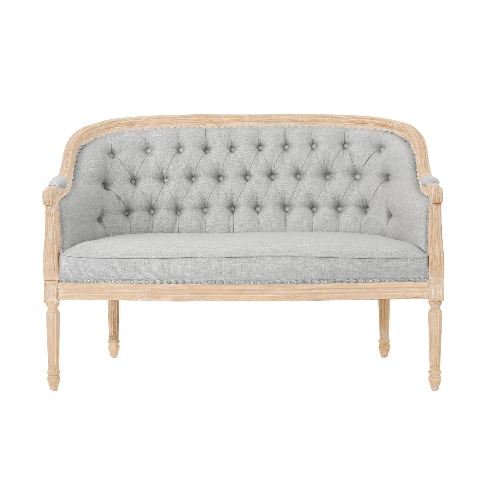 French Country Chesterfield Style Tufted Loveseat - Image 2