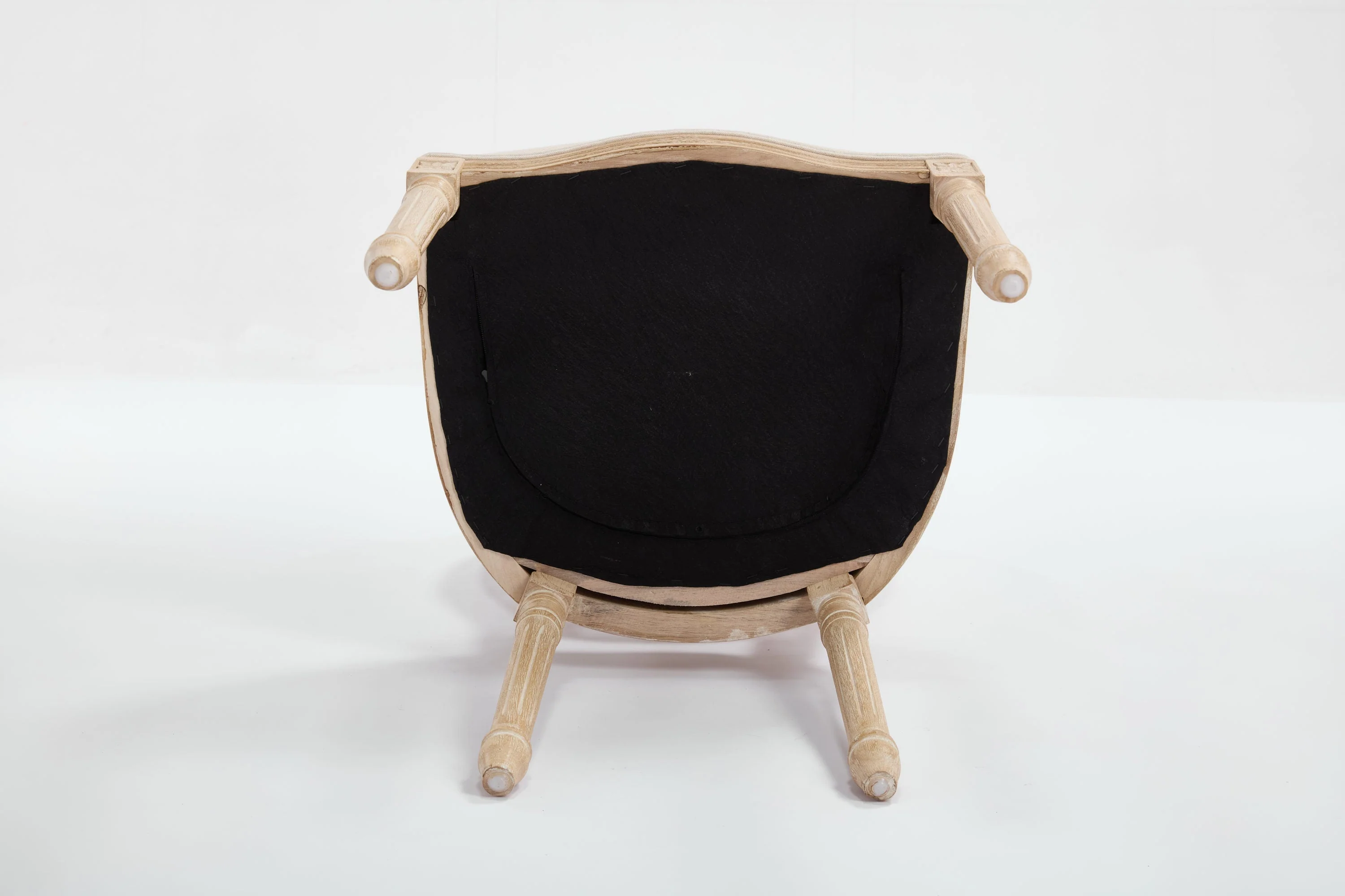 French Country Dining Chairs Set of 2 Upholstered with Rattan Back - Image 22