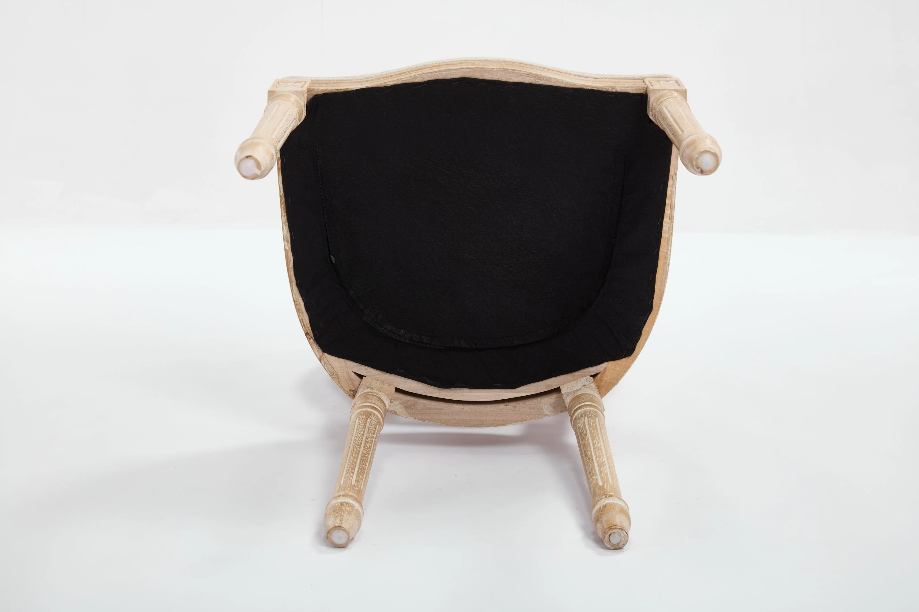 French Country Dining Chairs Set of 2 with Upholstered Round Back - Image 22