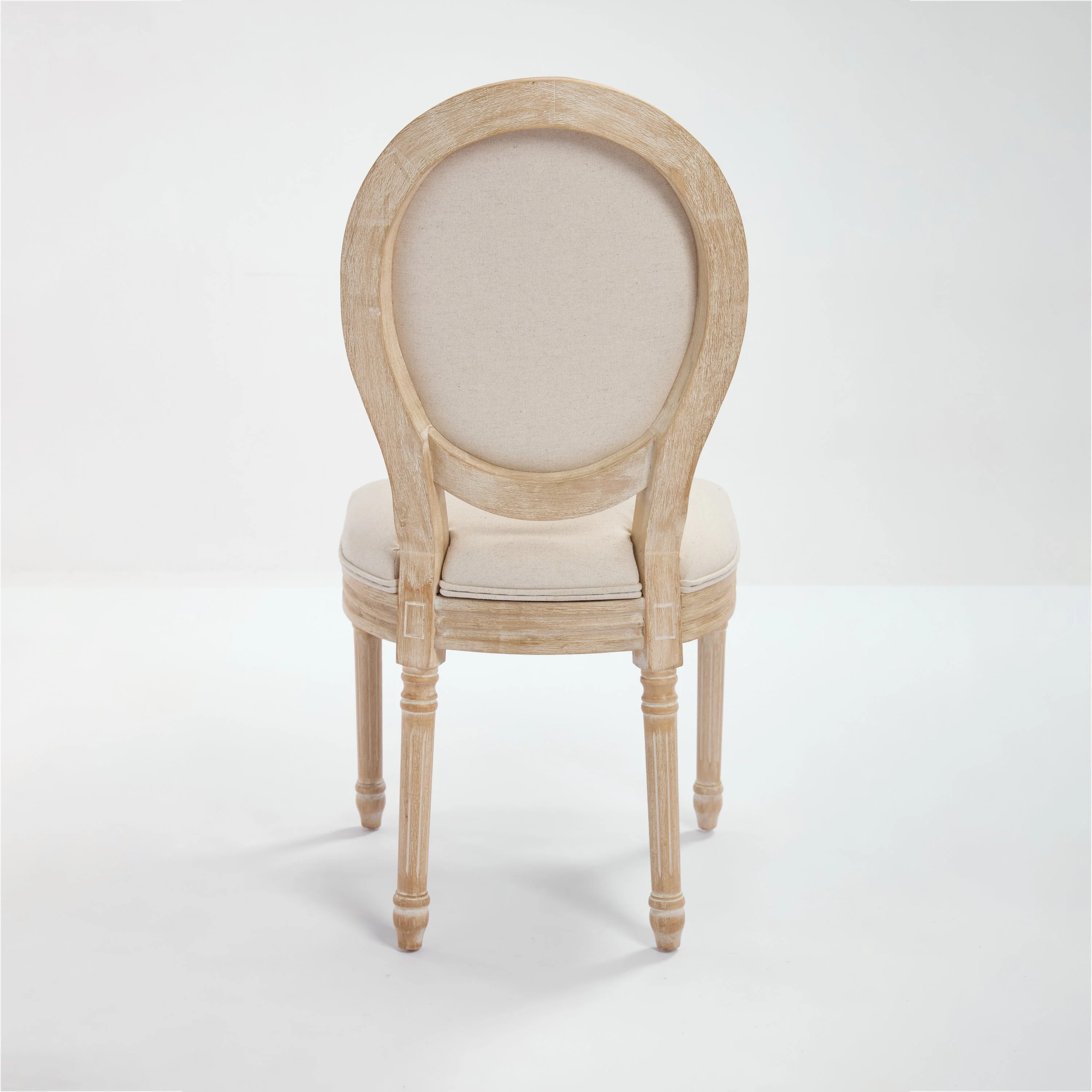 French Country Dining Chairs Set of 2 with Upholstered Round Back - Image 27