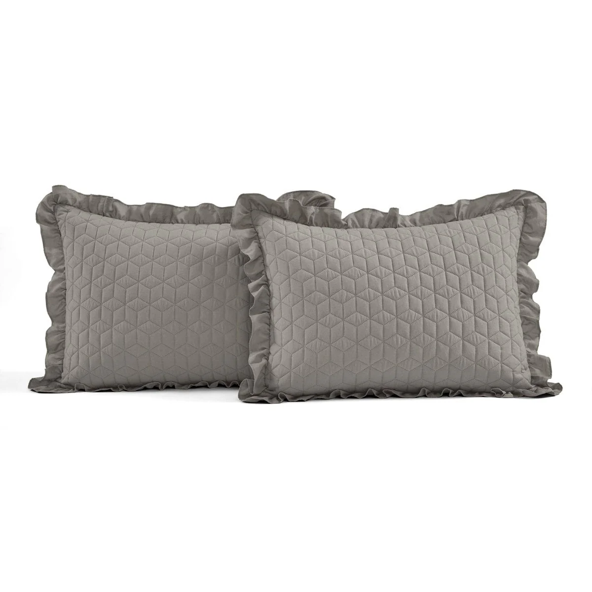 French Country Geo Ruffle Skirt 3 Piece Bedspread Set - Image 12