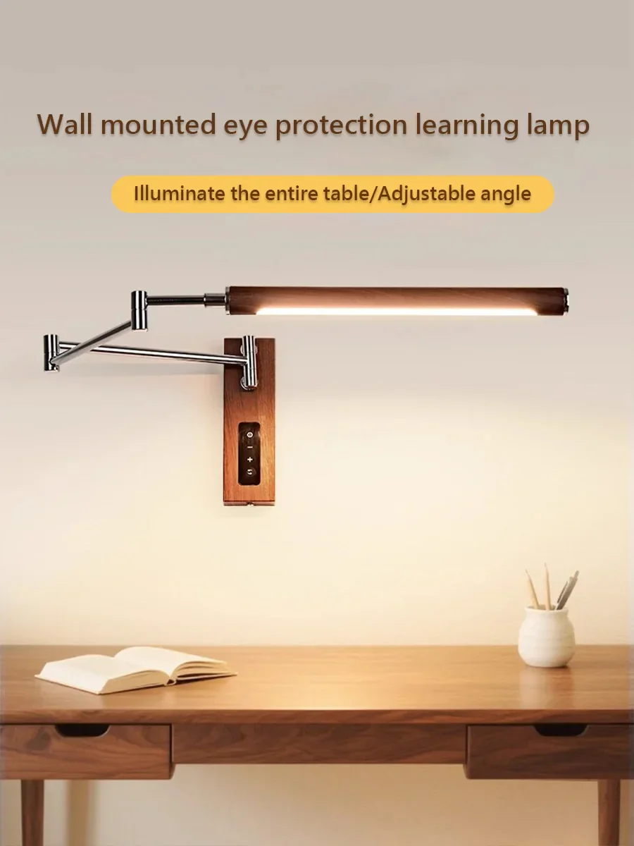 French Vintage Plug In Wall Sconce Adjustable Arm Bedside Reading Light - Image 3