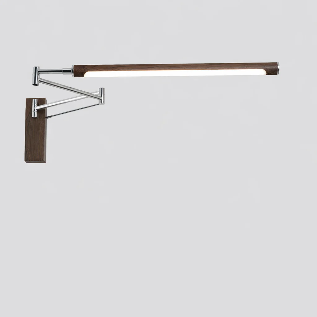 French Vintage Plug In Wall Sconce Adjustable Arm Bedside Reading Light - Image 7