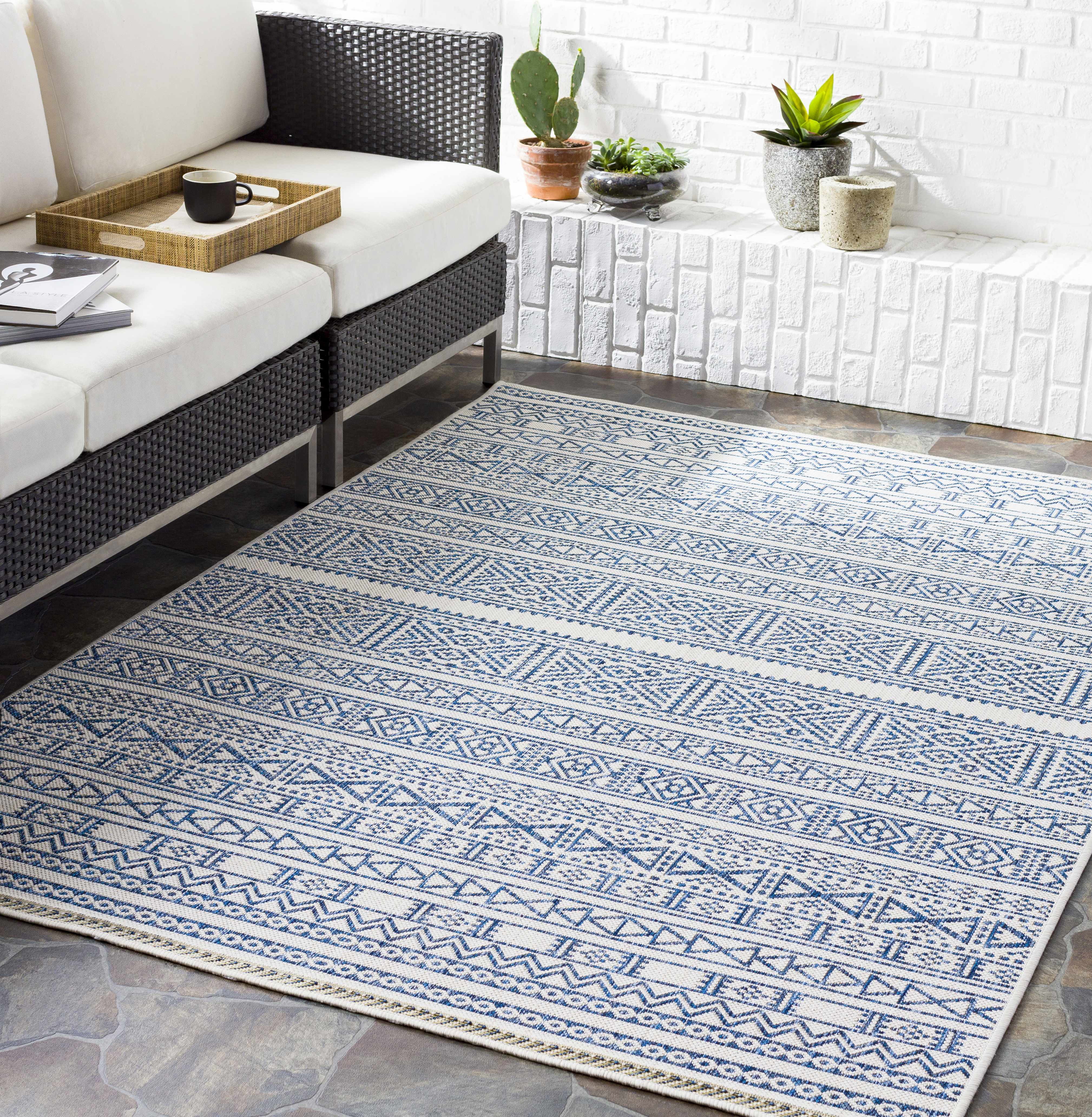 Freshwater White&Blue Rug - Clearance - Image 2