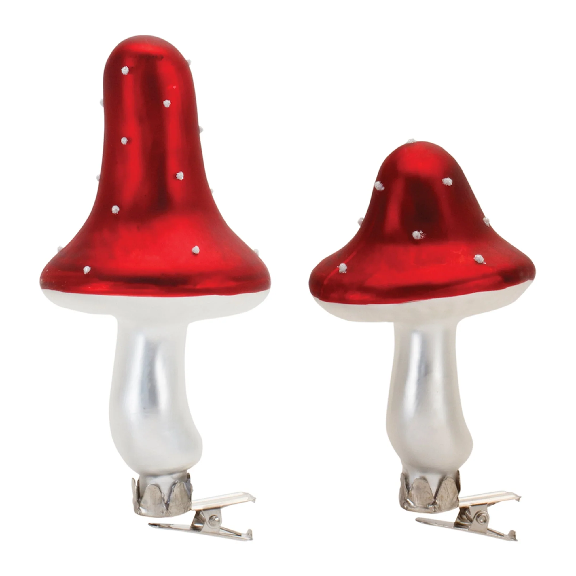 Frost Glass Mushroom Clip Ornament (Set of 12) - Image 2