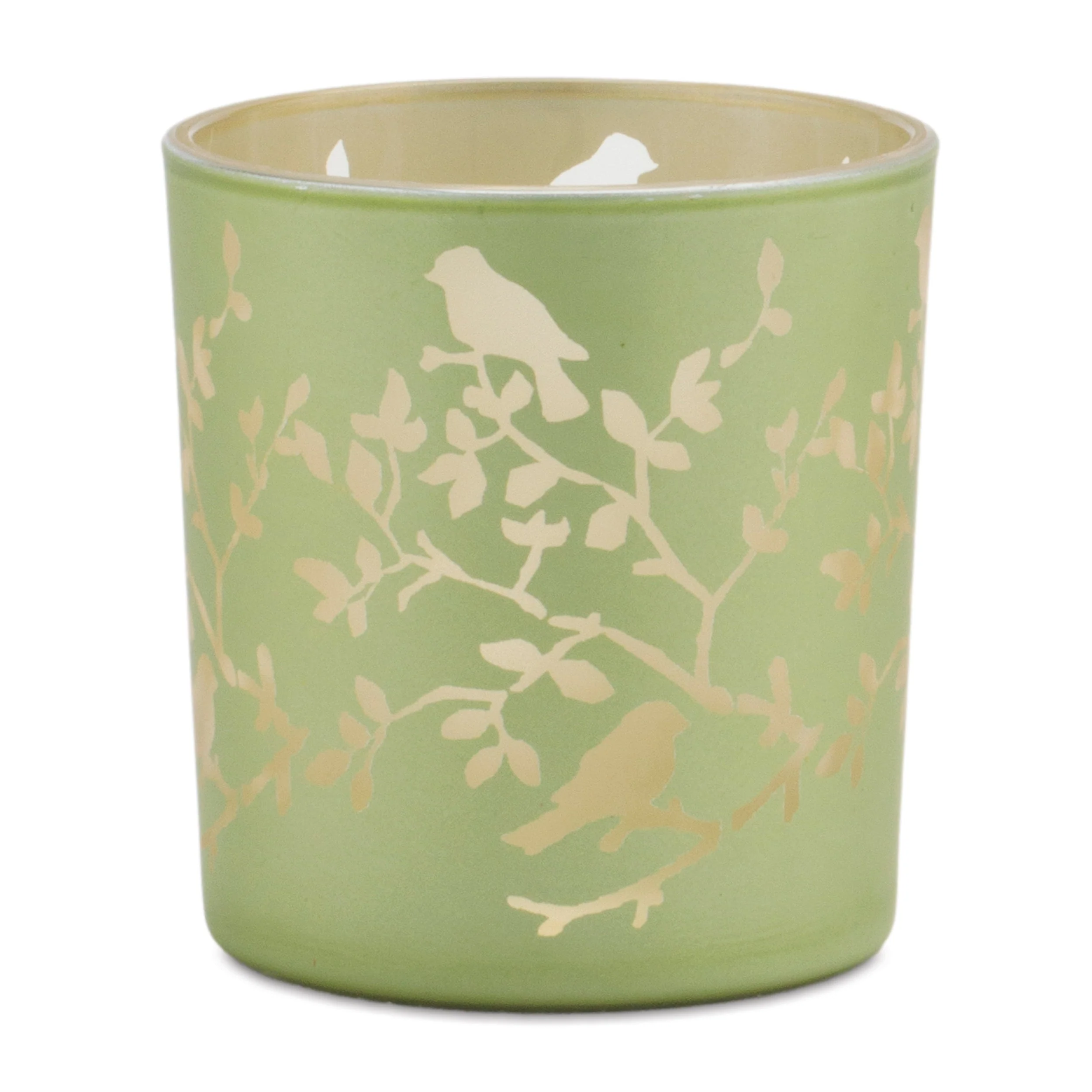Frosted floral bird votive candle holder (set of 3) - Image 3
