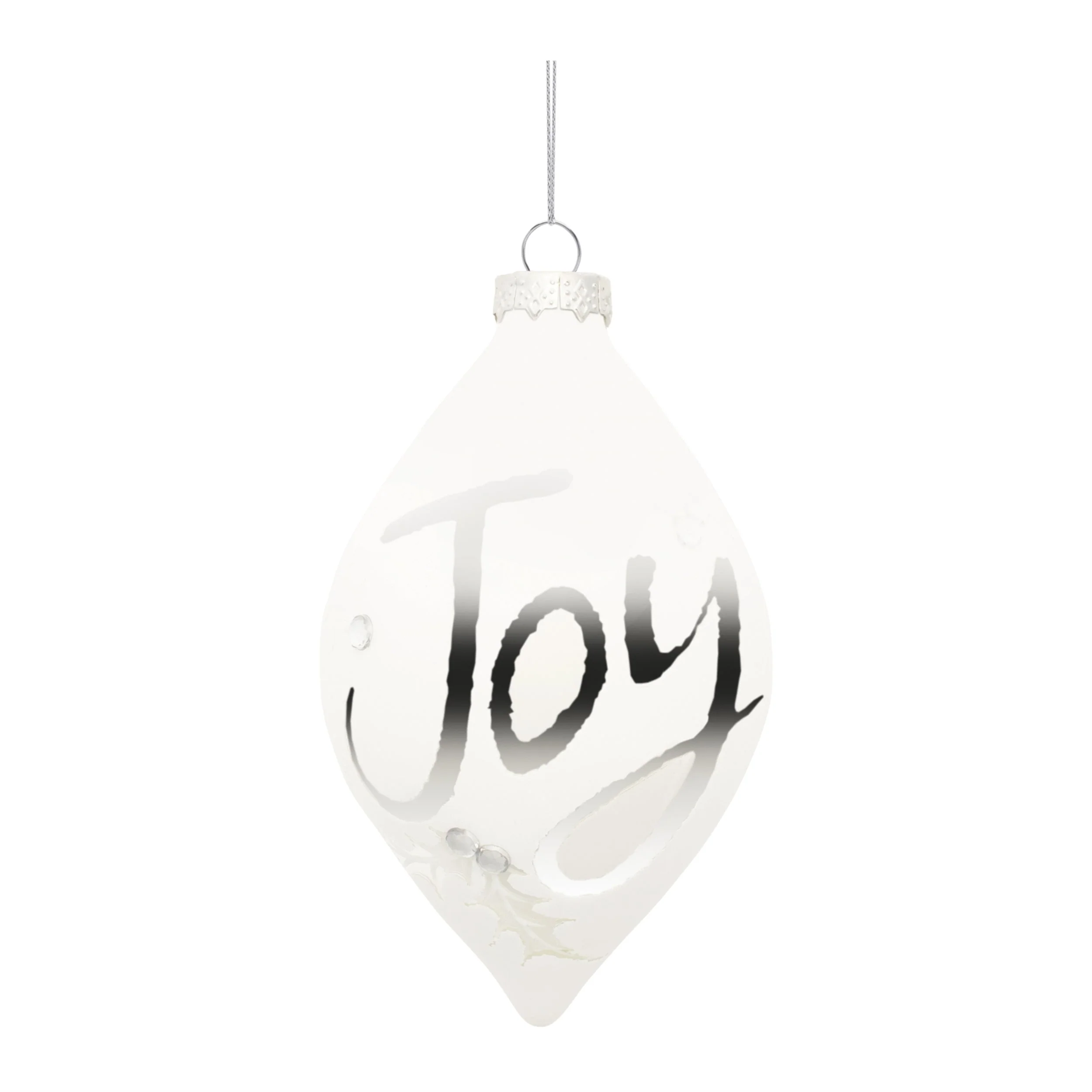 Frosted Glass Joy Ornament (Set of 6) - Image 4