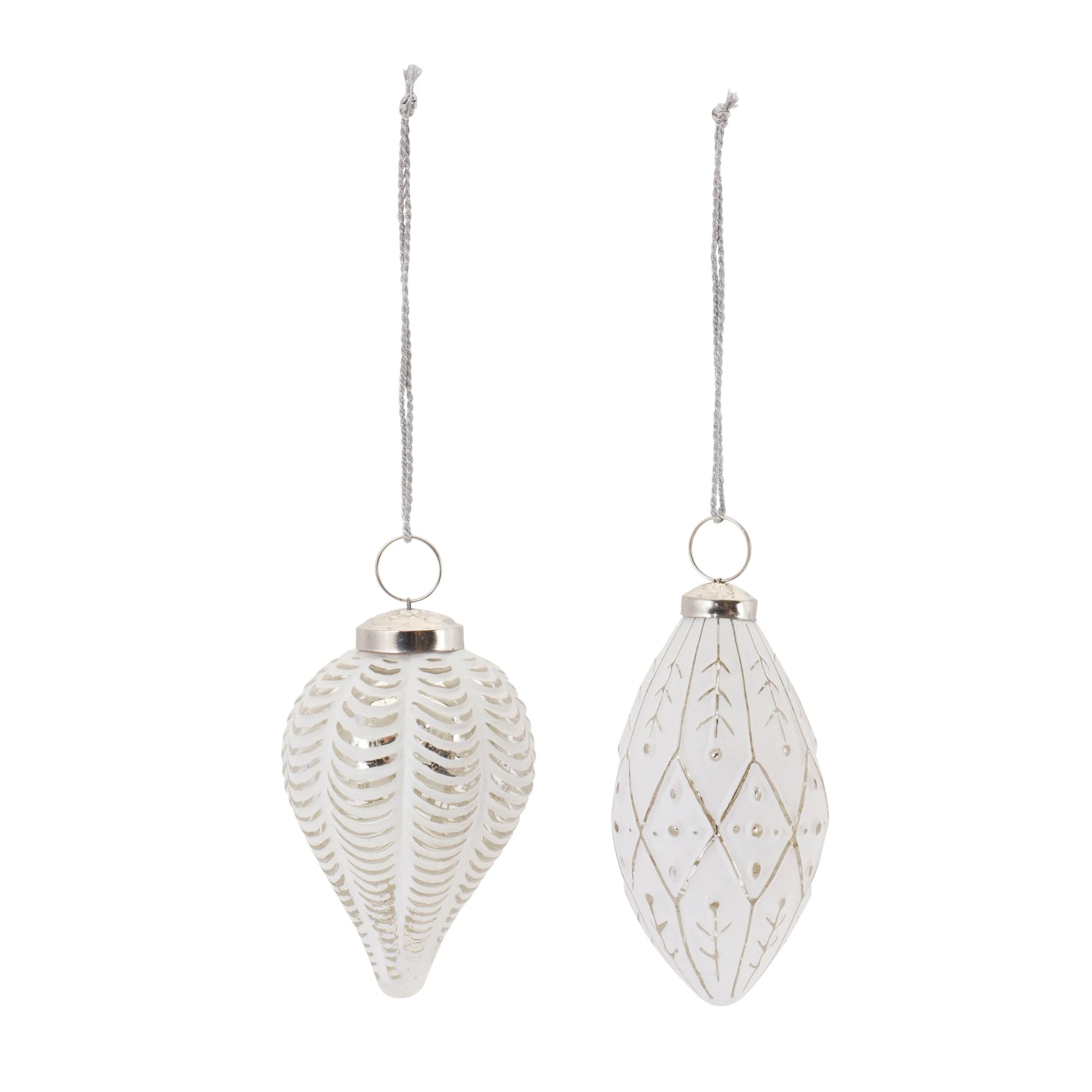 Frosted Glass Onion Ornament (Set of 6) - Image 2