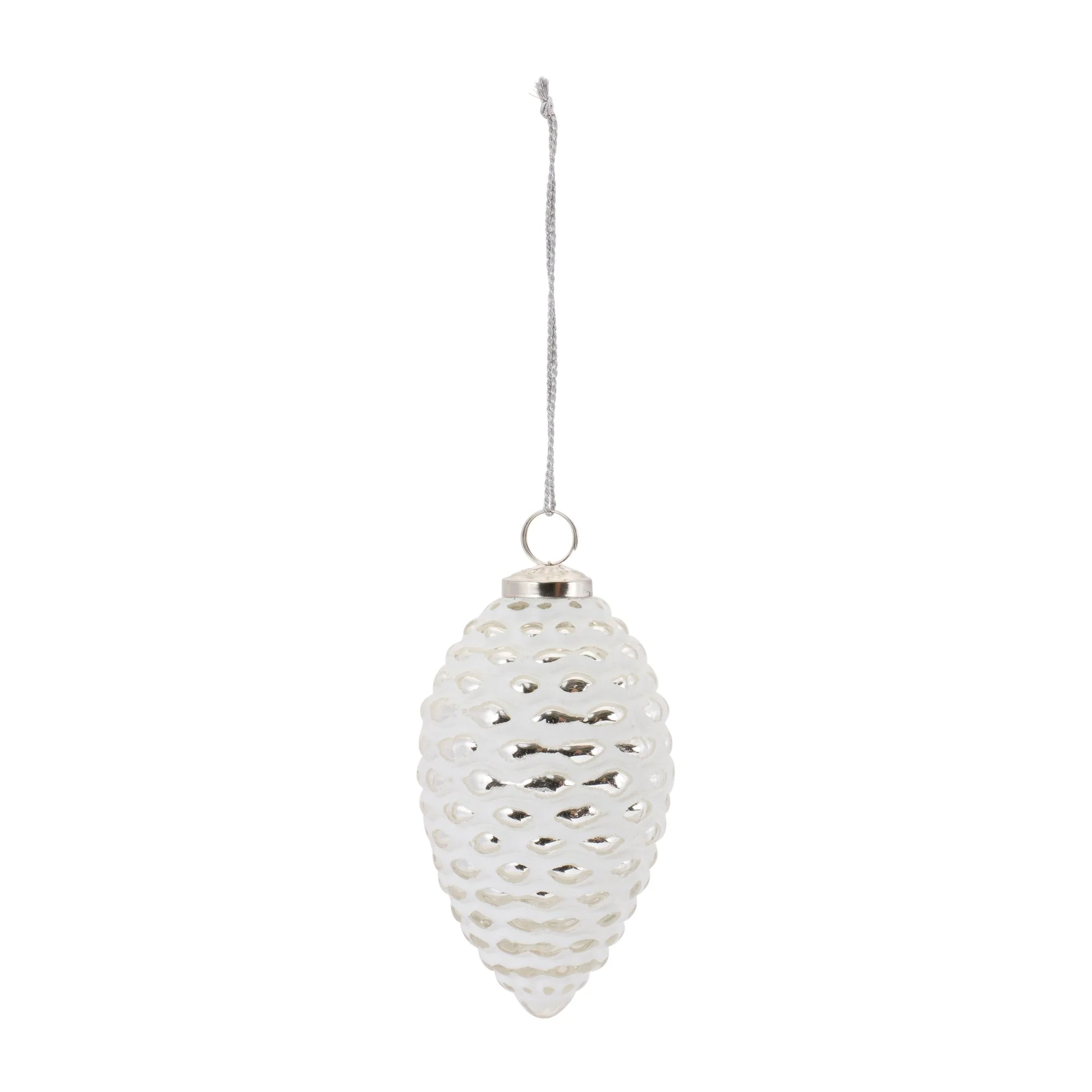 Frosted Glass Pinecone Ornament (Set of 4) - Image 2