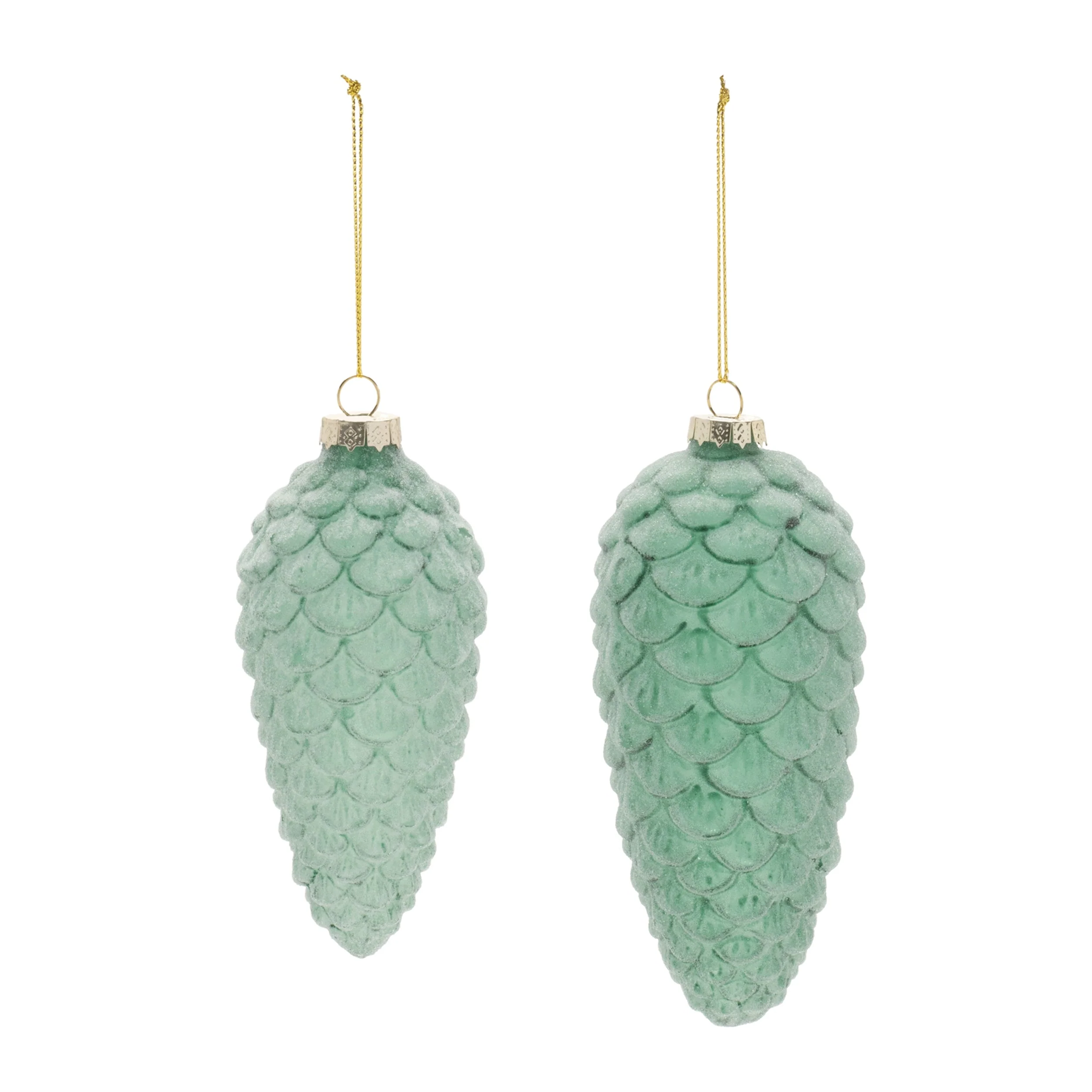 Frosted Glass Pinecone Ornament (Set of 6) - Image 2