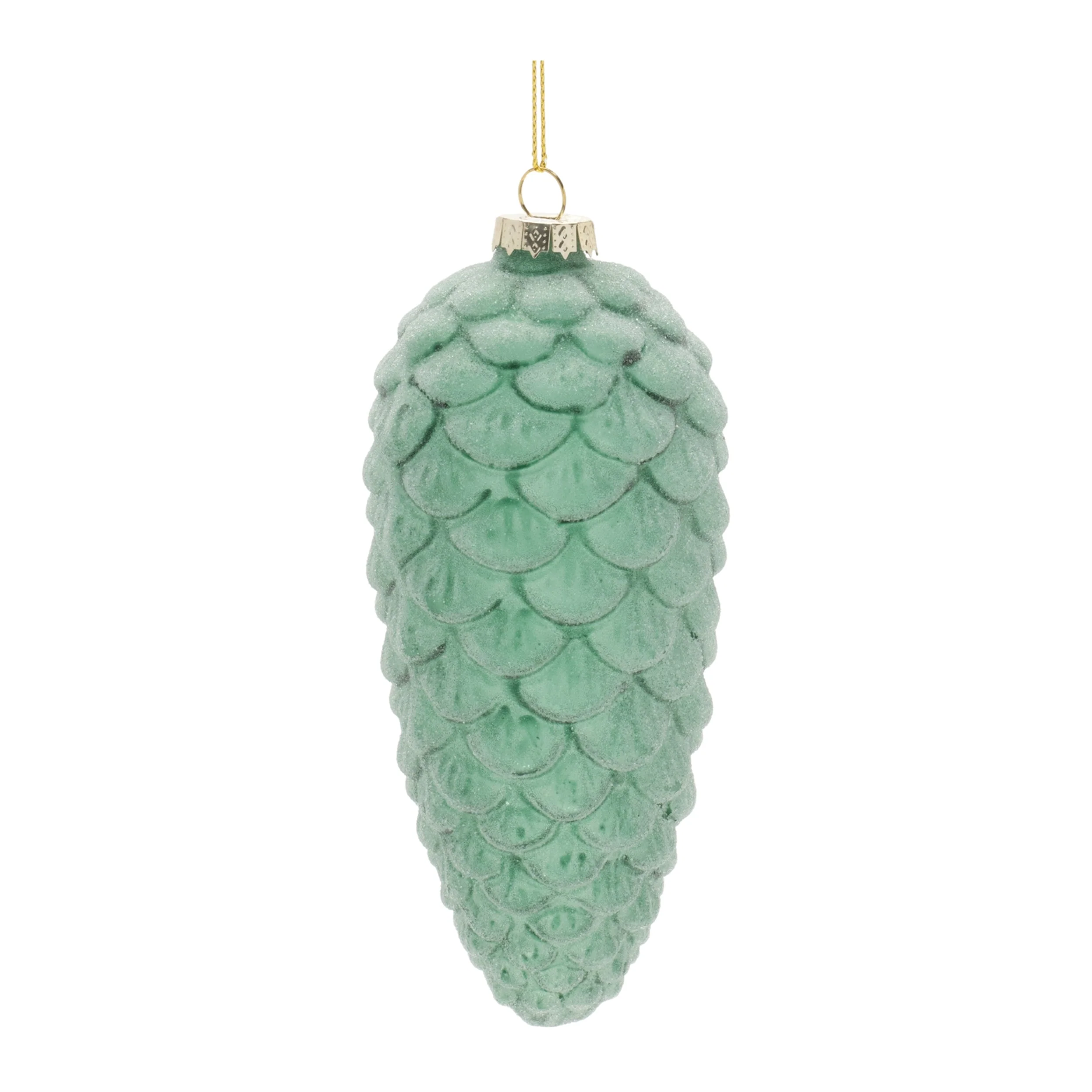 Frosted Glass Pinecone Ornament (Set of 6) - Image 3