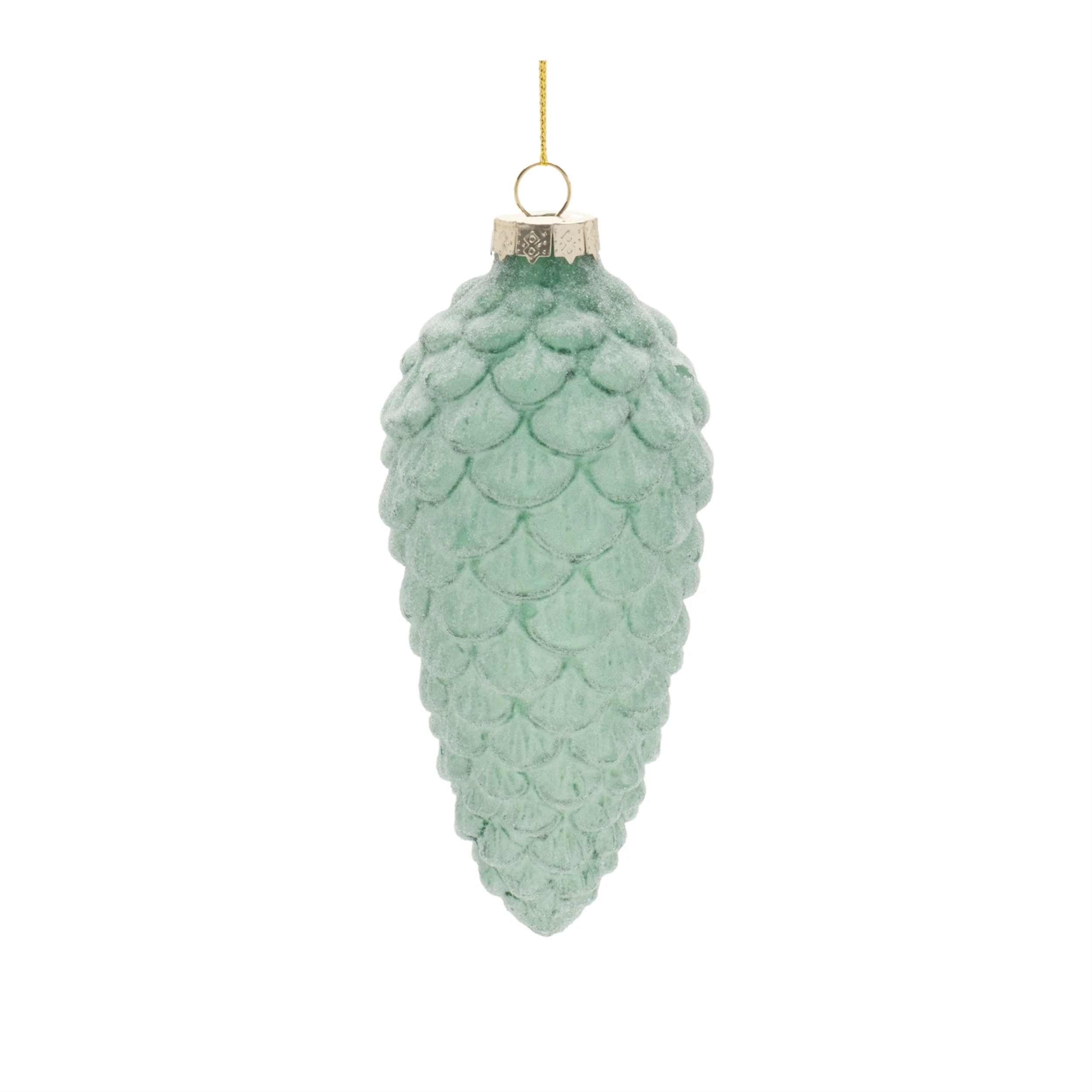 Frosted Glass Pinecone Ornament (Set of 6) - Image 4