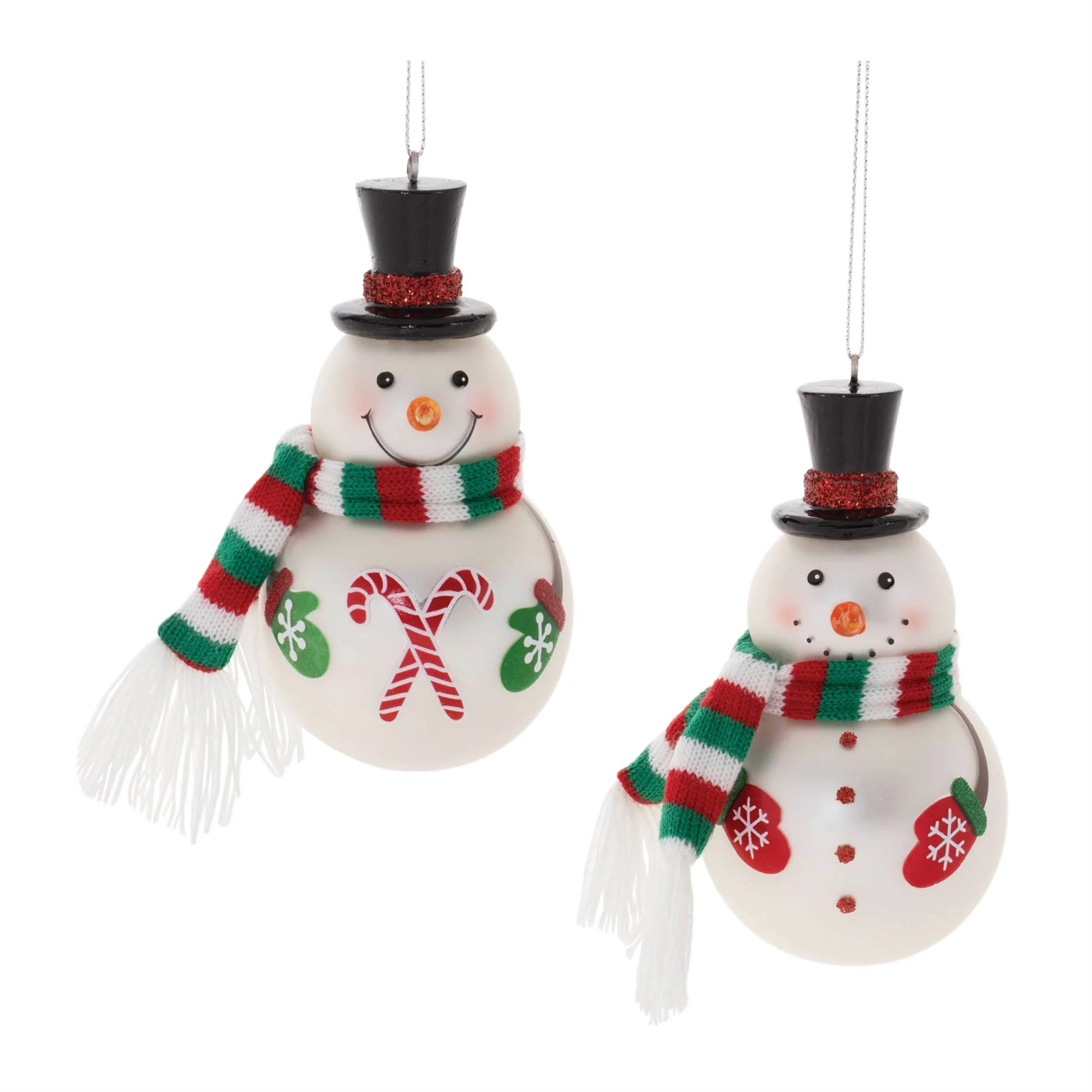Frosted Glass Snowman Ornament (Set of 6) - Image 3