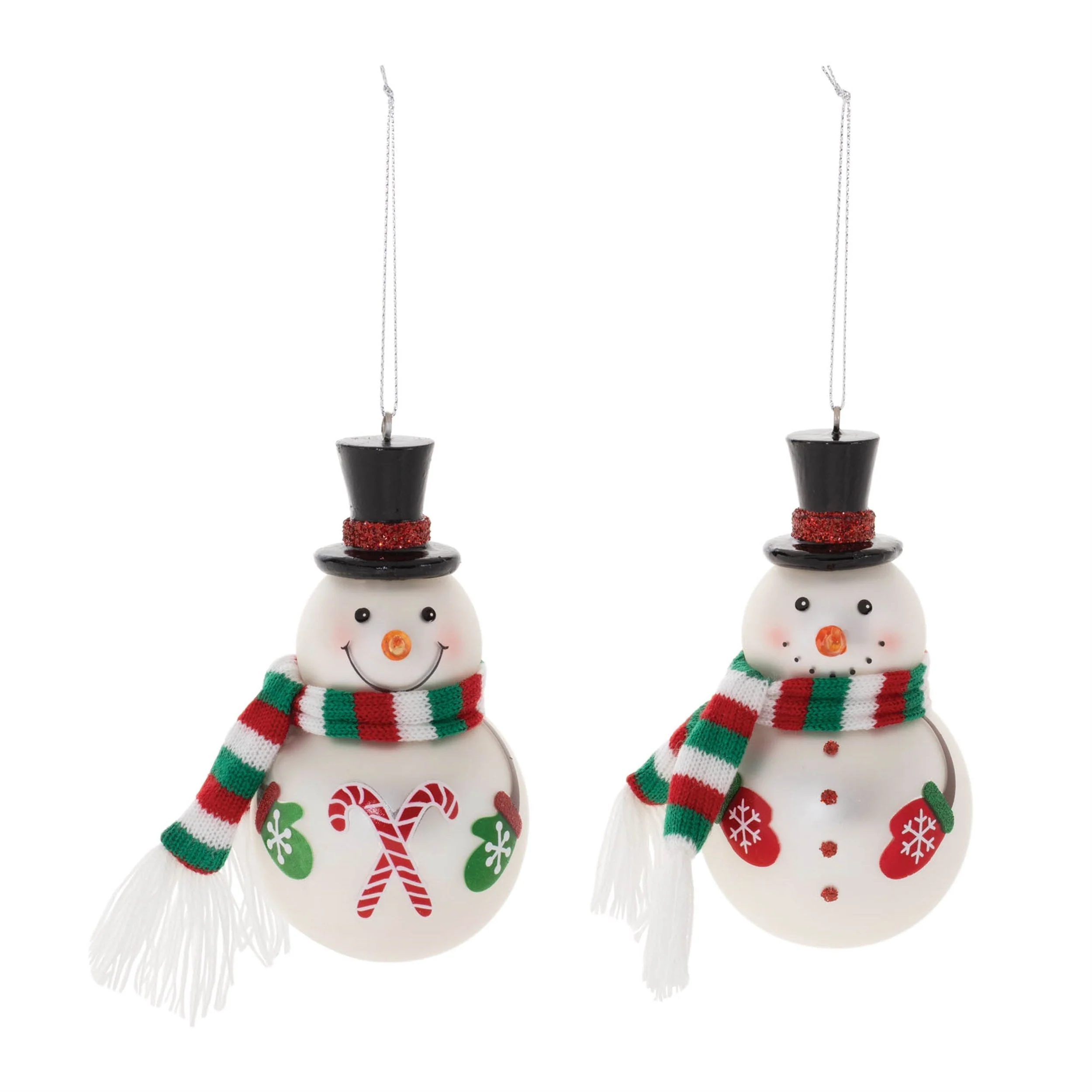 Frosted Glass Snowman Ornament (Set of 6) - Image 4