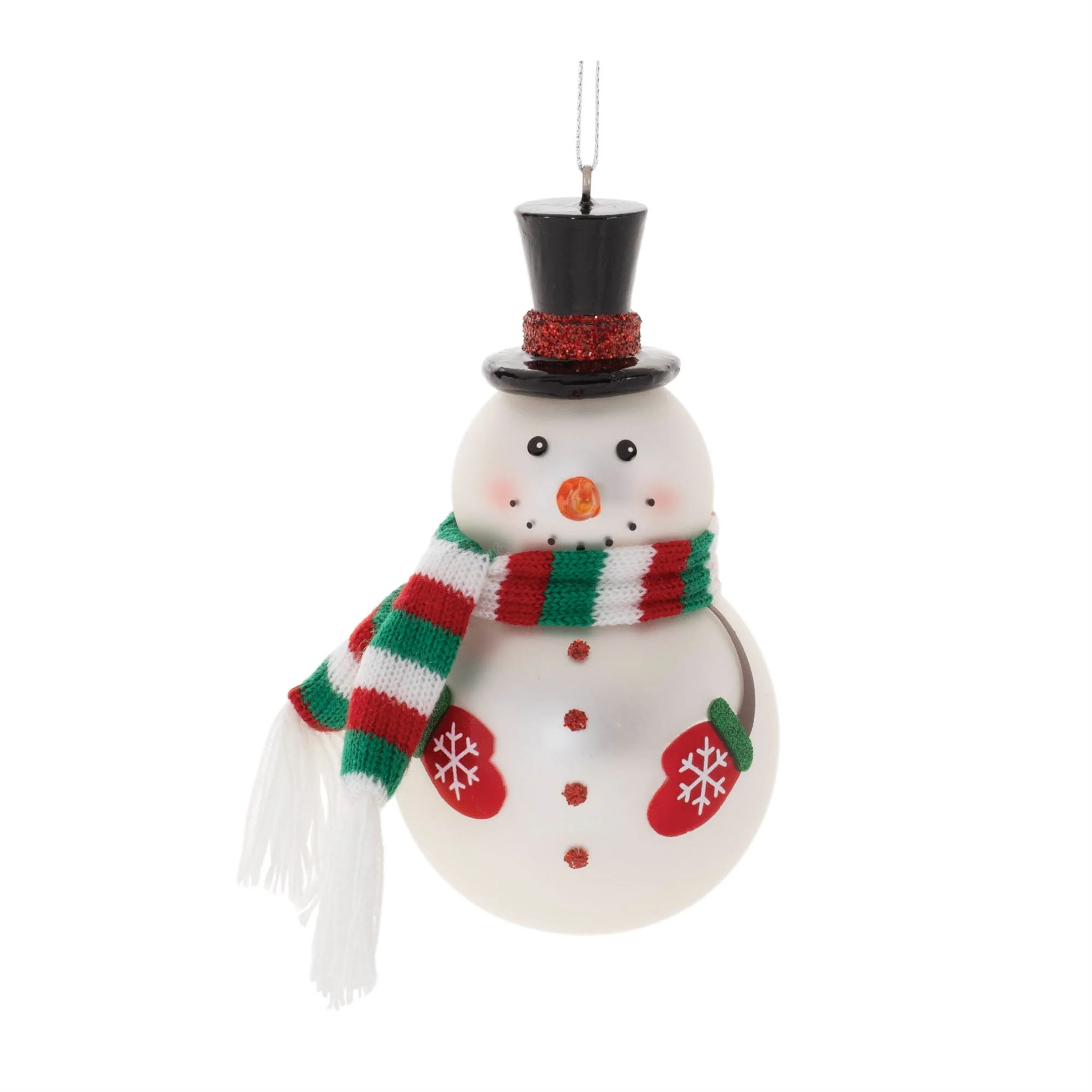 Frosted Glass Snowman Ornament (Set of 6) - Image 6