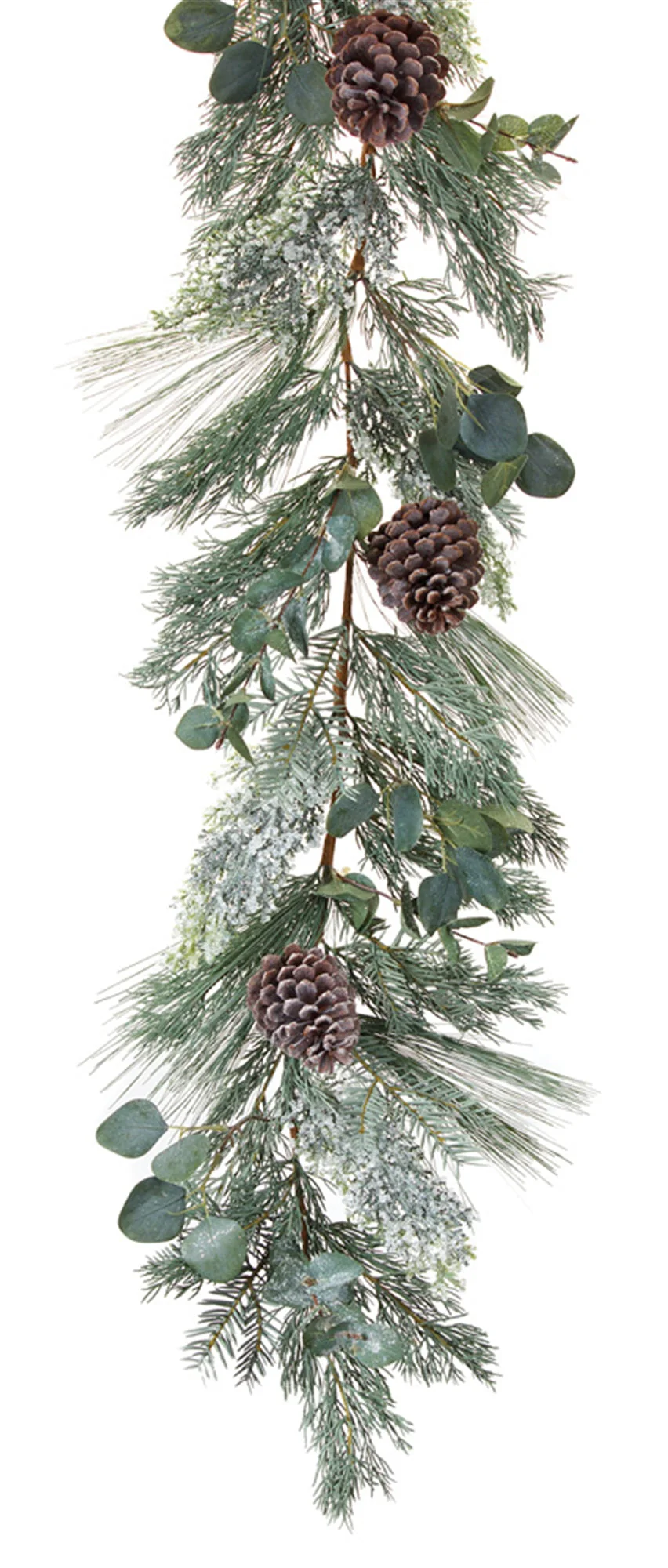 Frosted Pine and Eucalyptus Holiday Garland (Set of 2) - Image 2