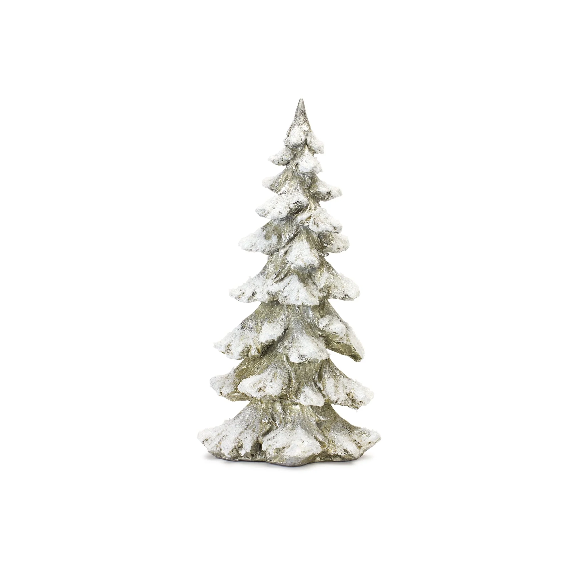 Frosted Pine Tree Decor with Silver Finish (Set of 4) - Image 3